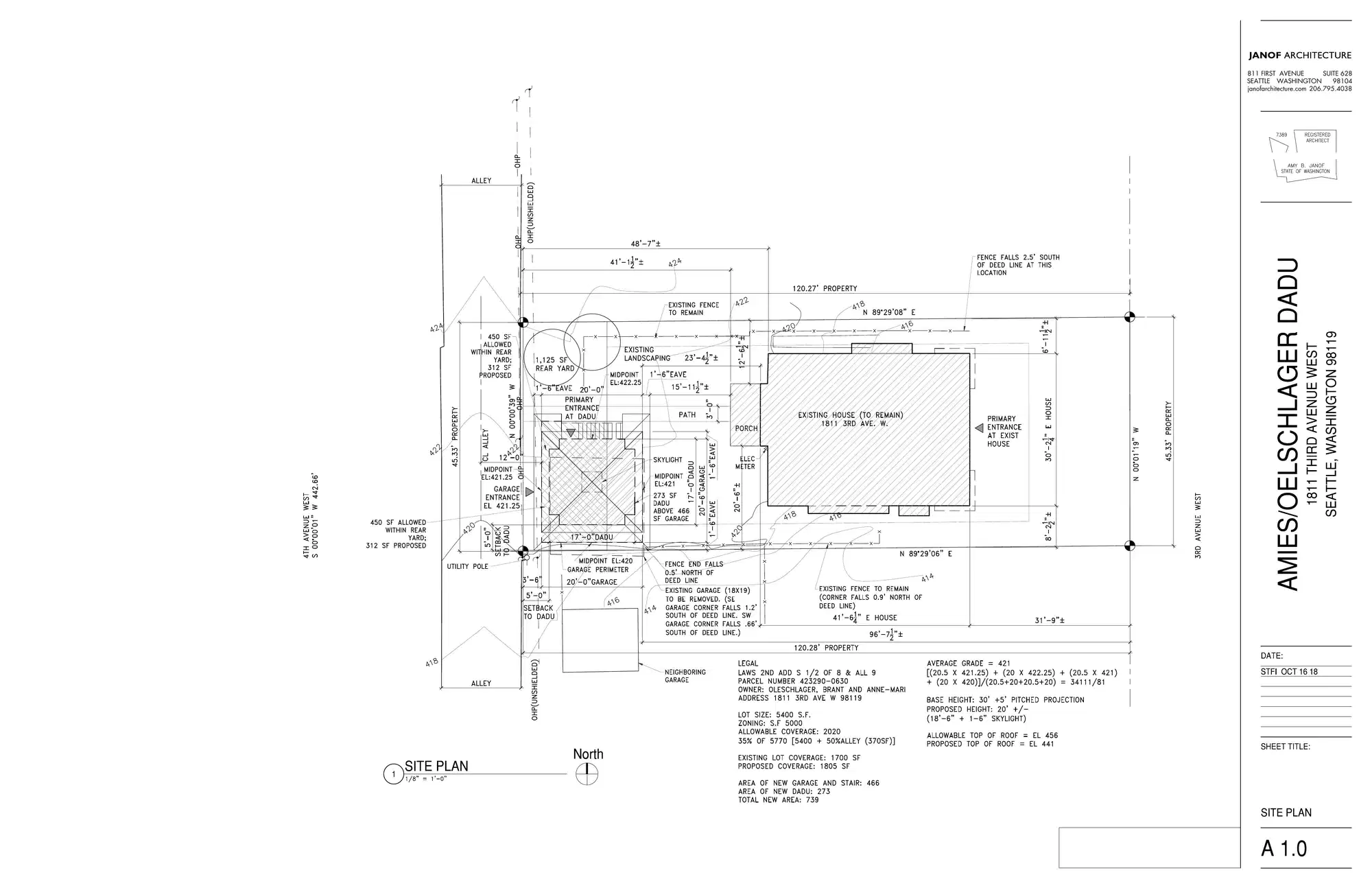 Site plan for 1811 3rd Ave W