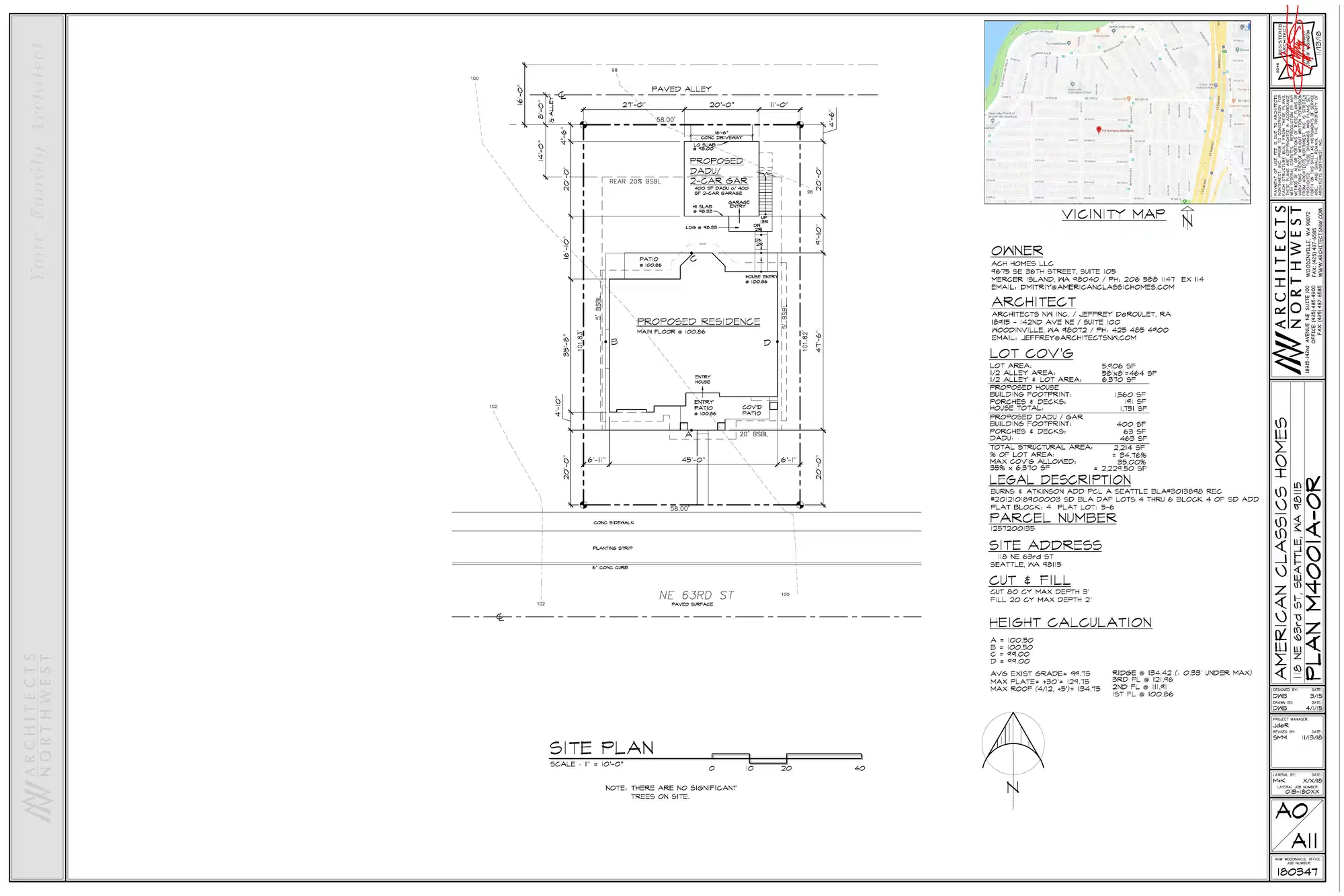 Site plan for 118 NE 63rd St