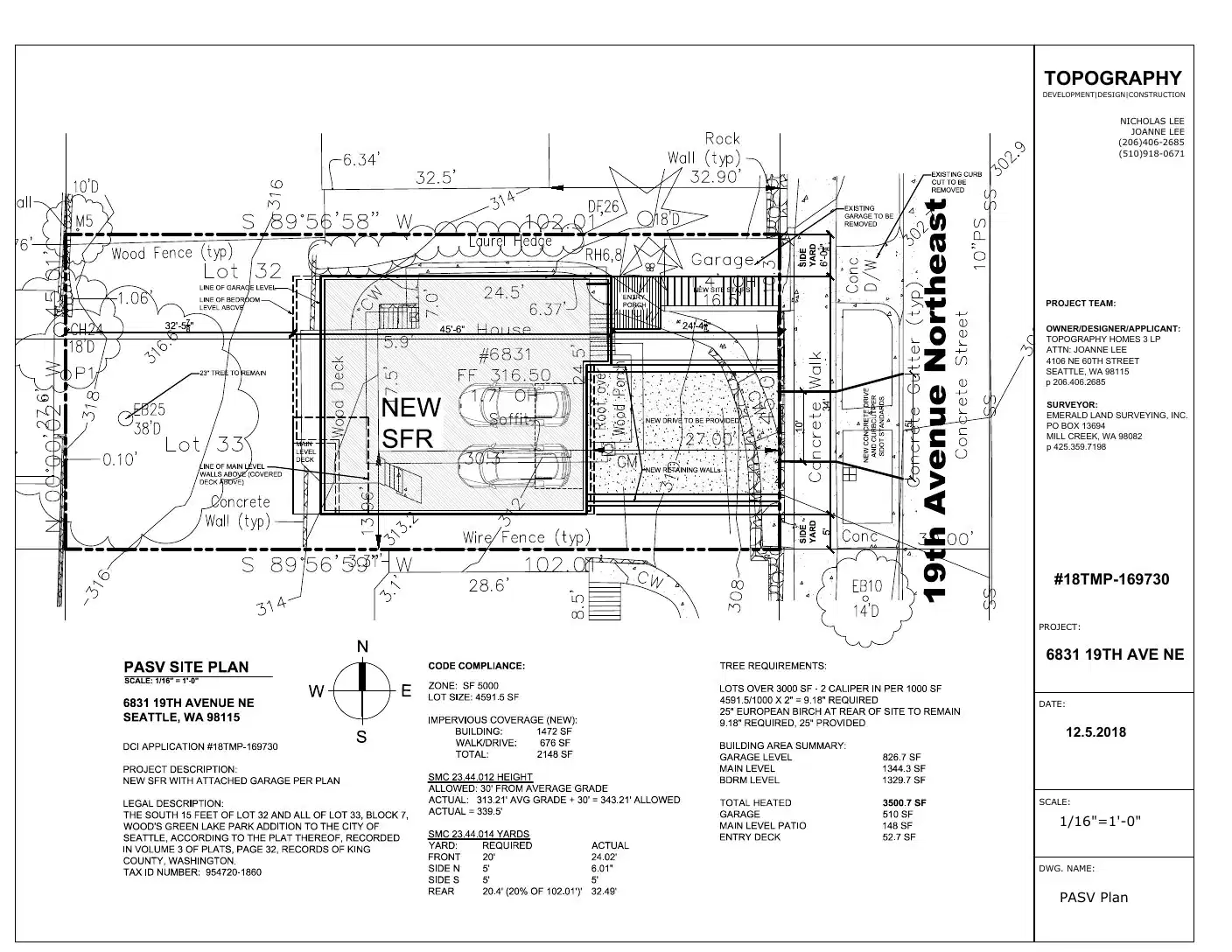 Site plan for 6831 19th Ave NE