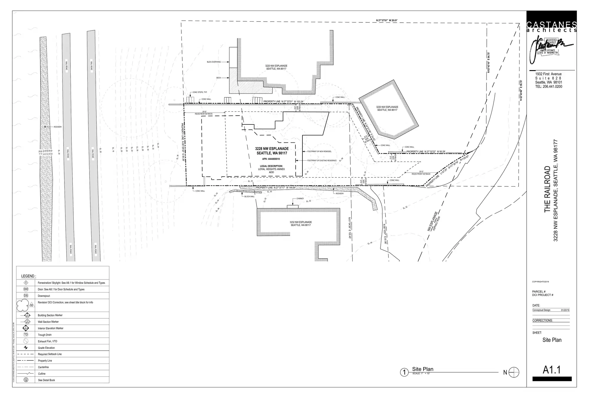 Site plan for 3228 NW Esplanade