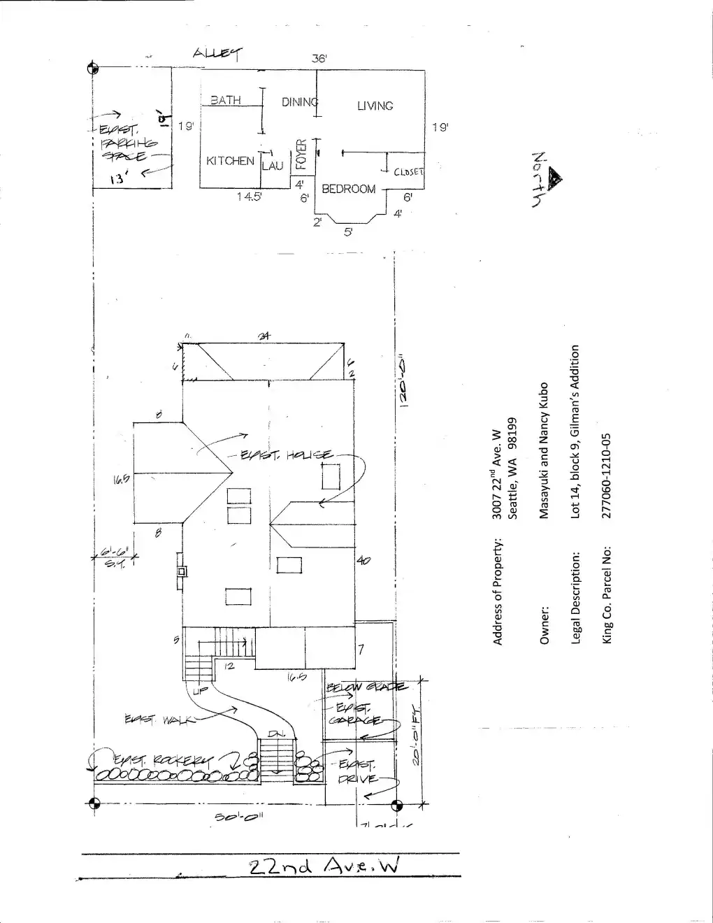 Site plan for 3007 22nd Ave W