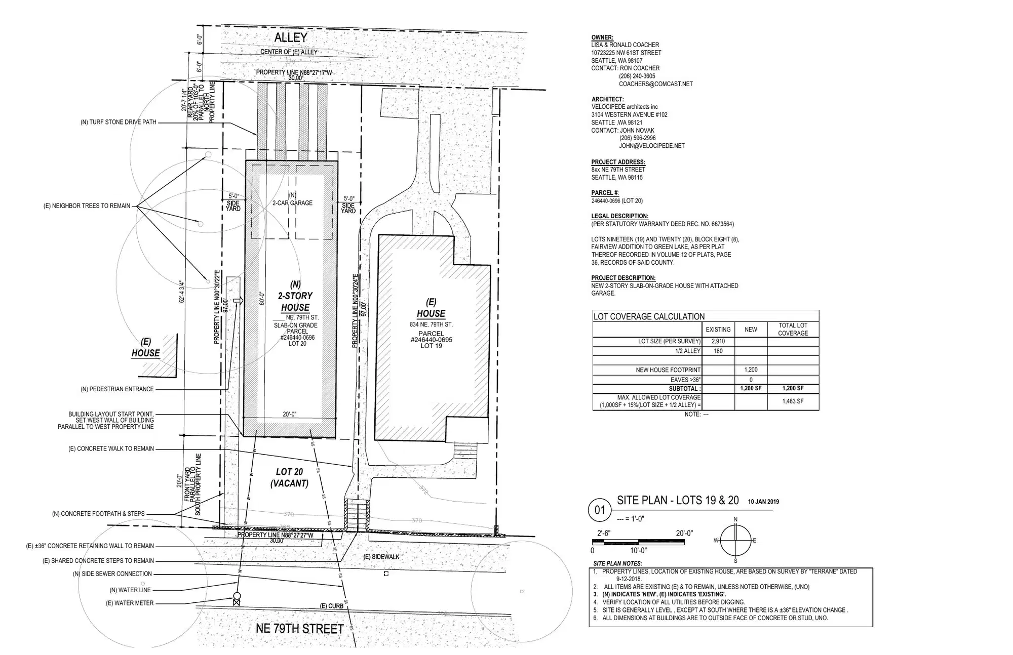 Site plan for 830 NE 79th St