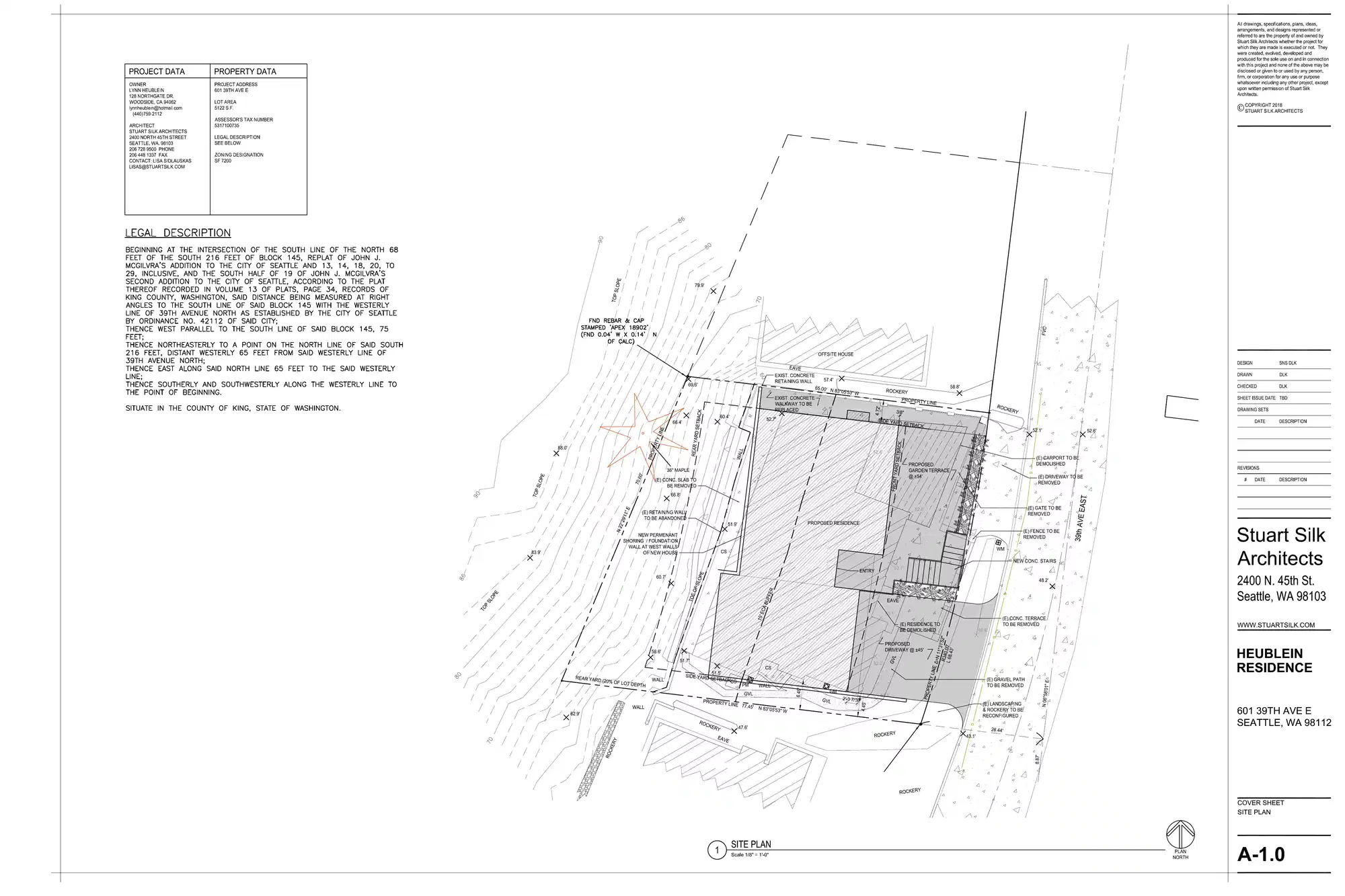 Site plan for 601 39th Ave E
