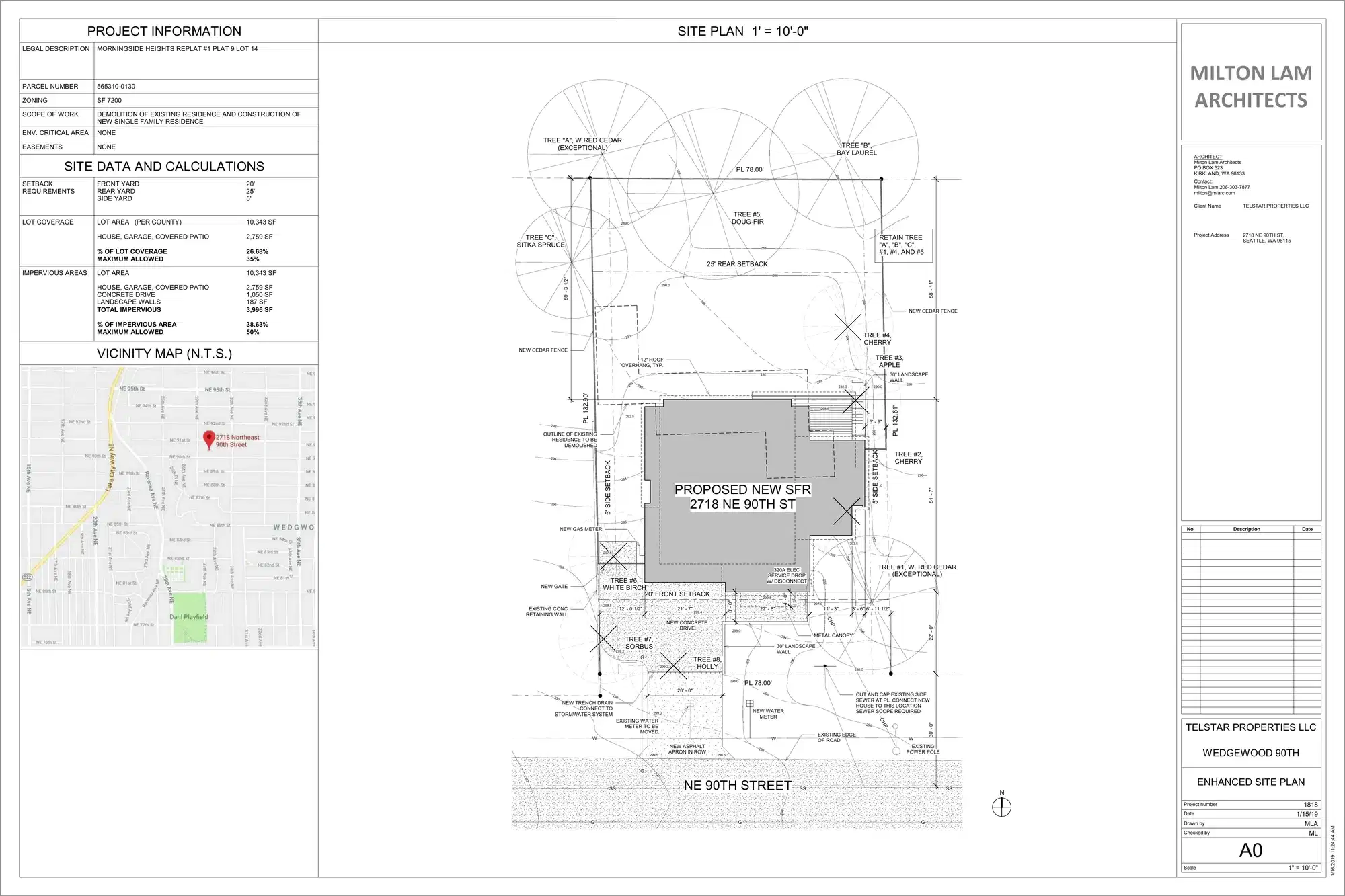 Site plan for 2718 NE 90th St