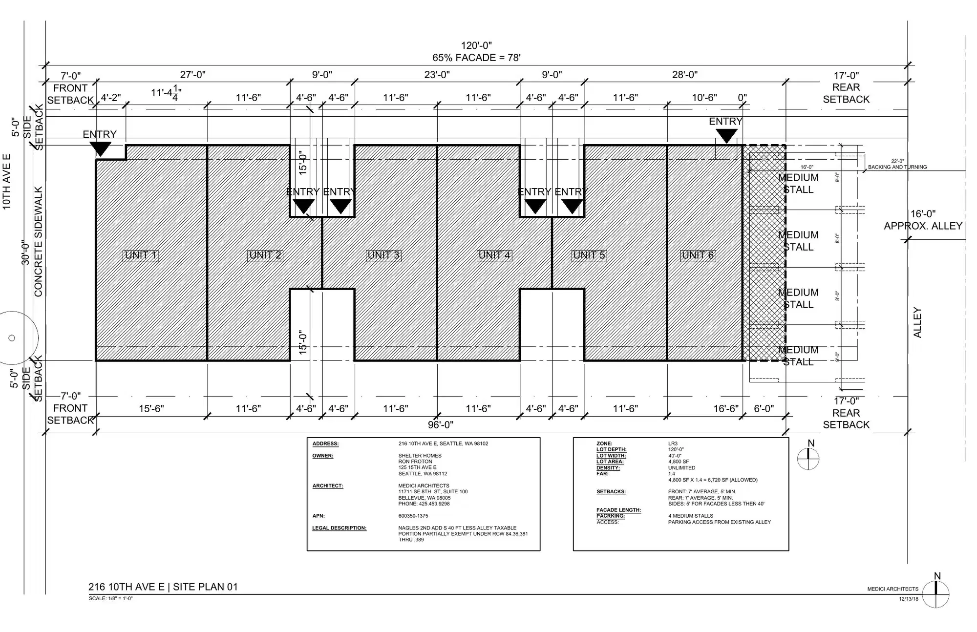 Site plan for 216 10th Ave E