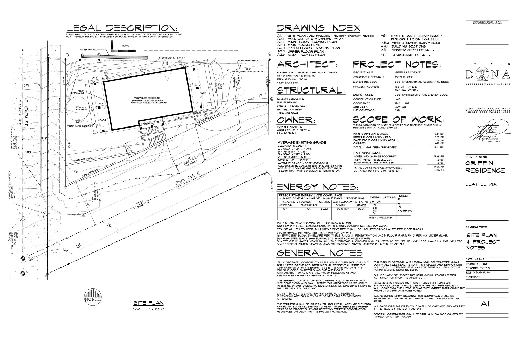 Site plan for 1051 26th Ave E
