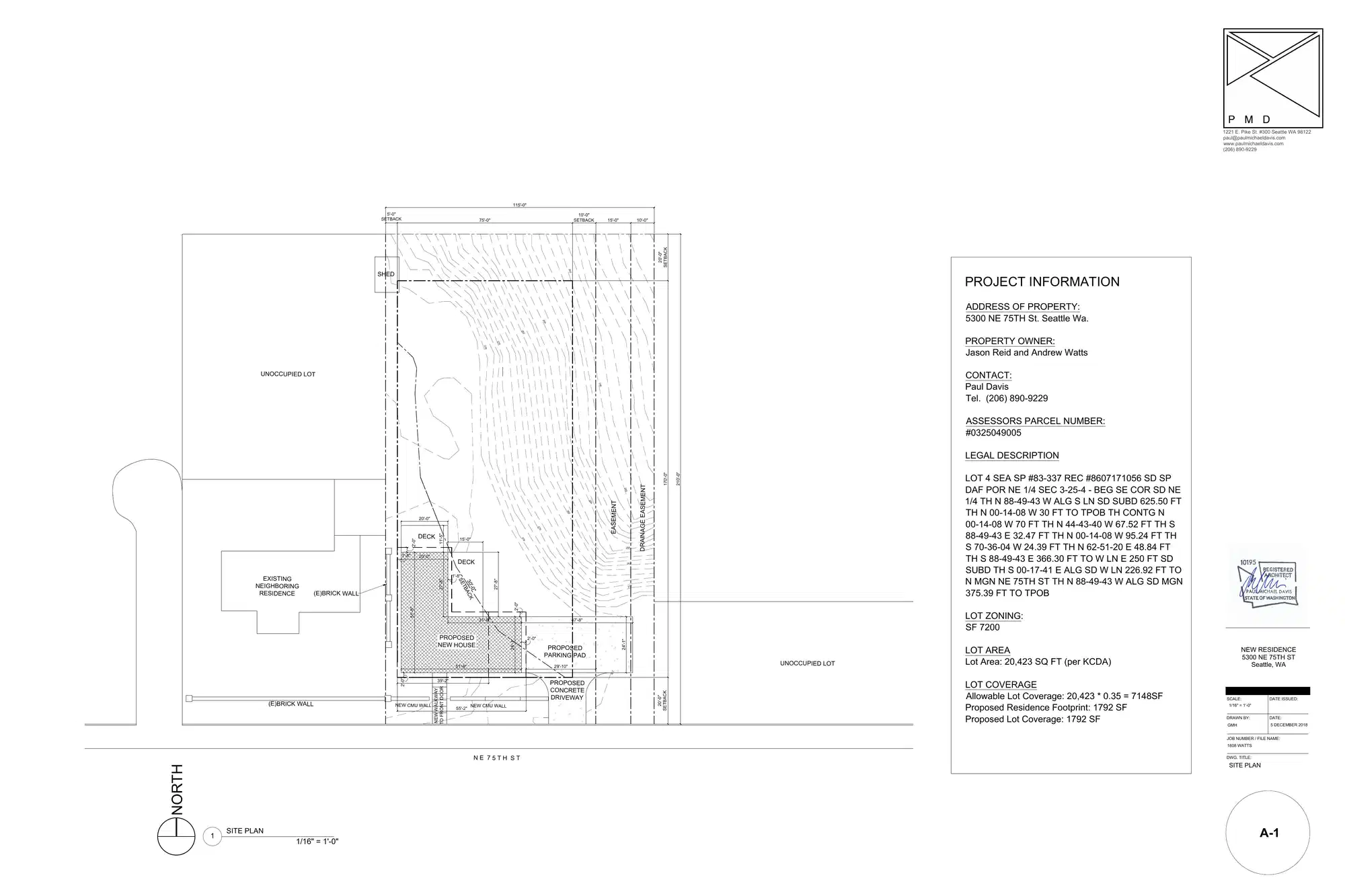 Site plan for 5242 NE 75th St