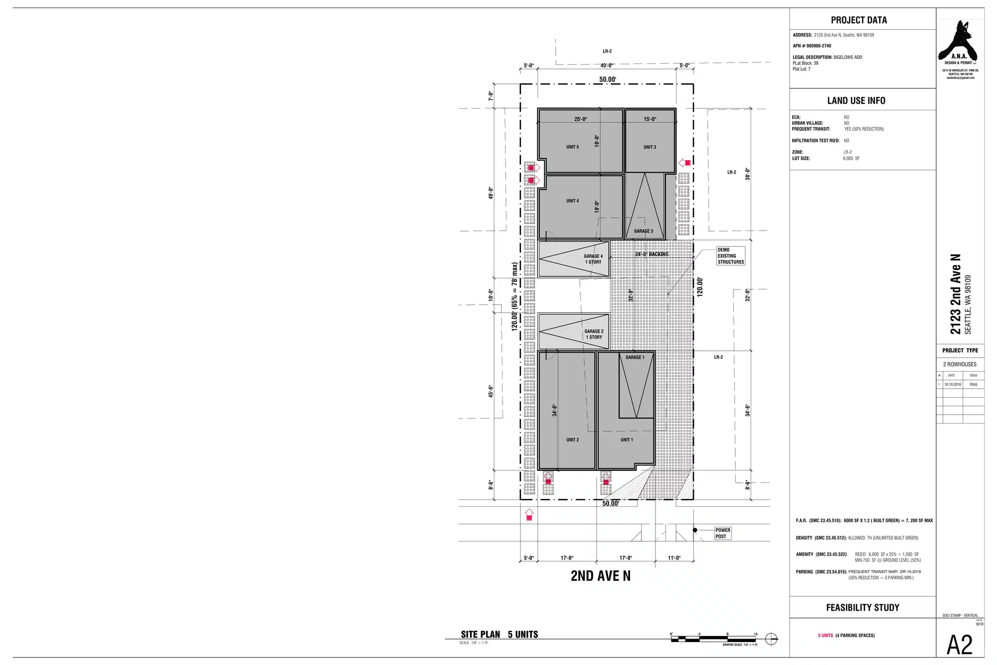 Site plan for 2123 2nd Ave N