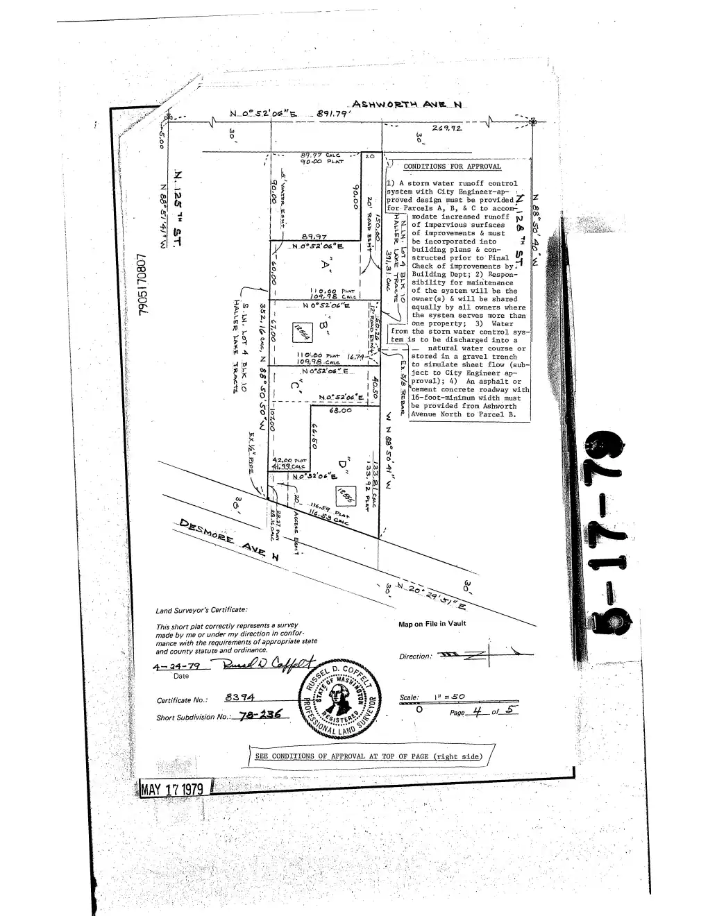 Site plan for 12551 Densmore Ave N