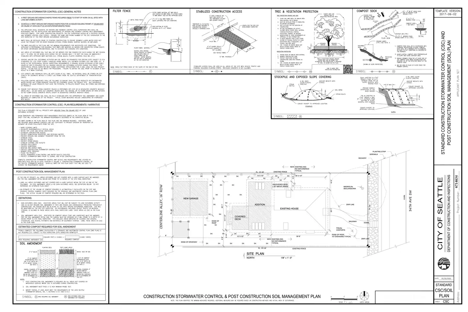 Site plan for 9407 34th Ave SW