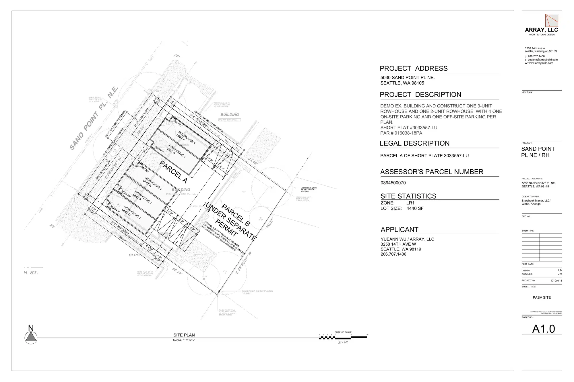 Site plan for 5036 Sand Point Pl NE