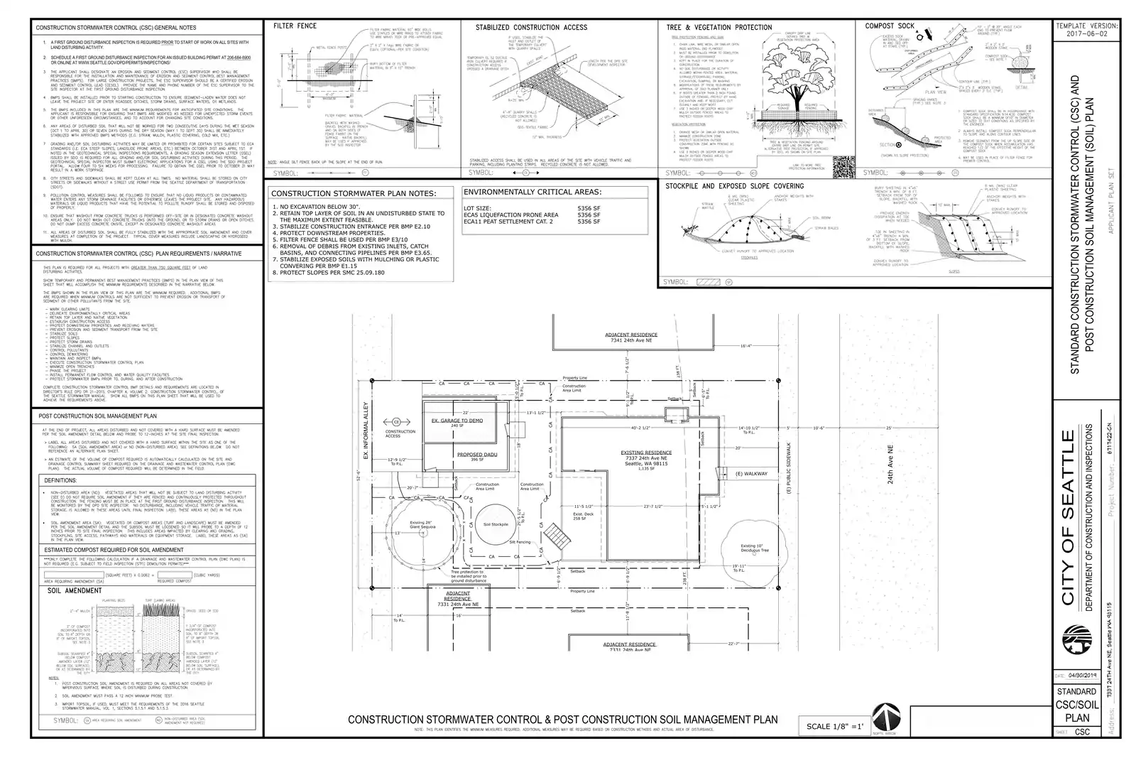 Site plan for 7337 24th Ave NE
