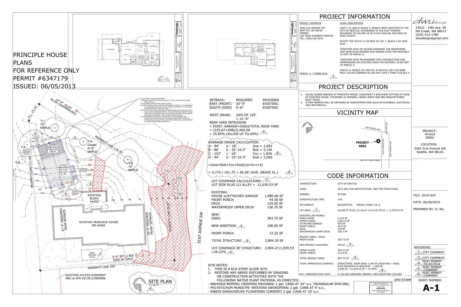 Site plan for 3267 31st Ave SW