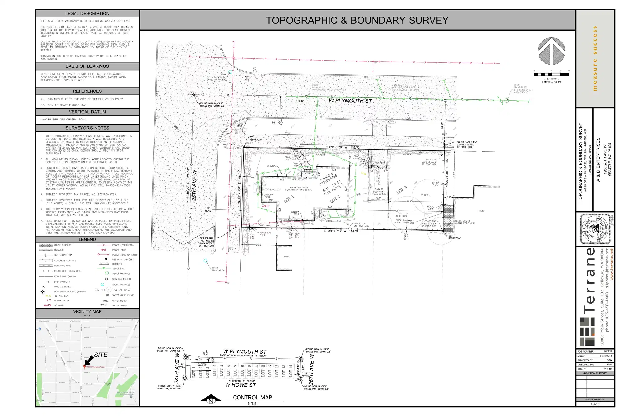 Site plan for 1908 28th Ave W