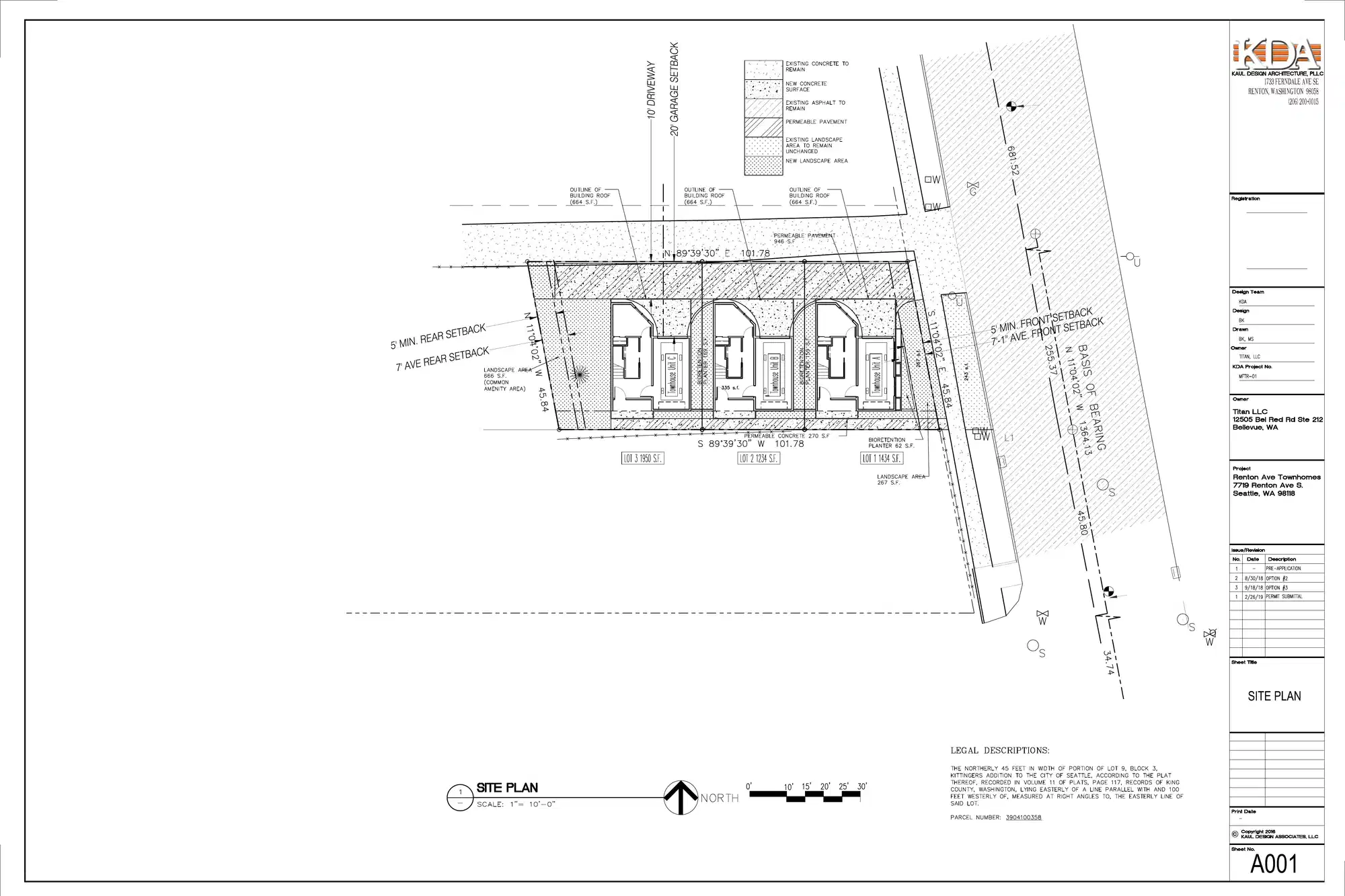 Site plan for 7719 Renton Ave S