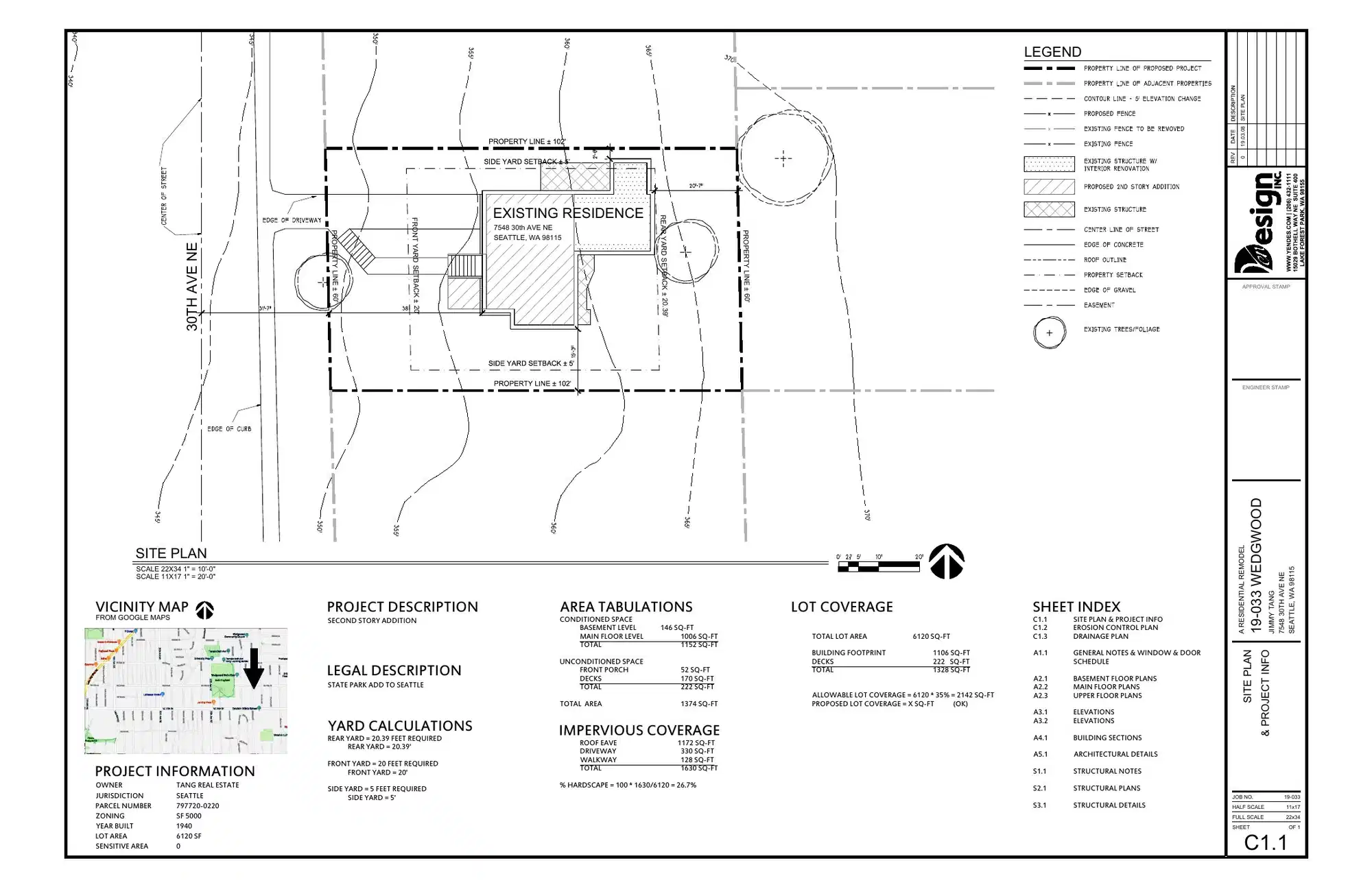 Site plan for 7548 30th Ave NE