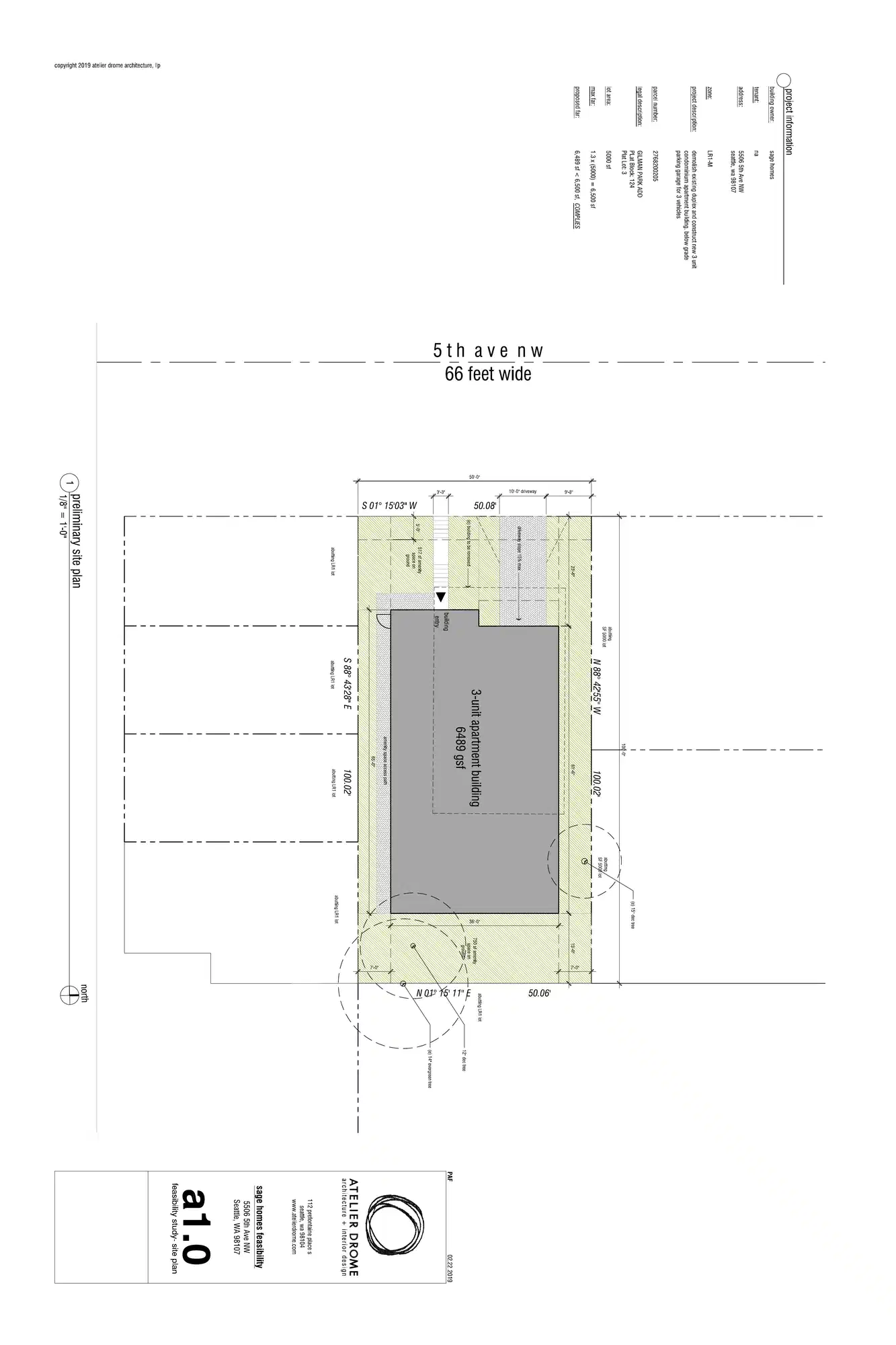 Site plan for 5506 5th Ave NW