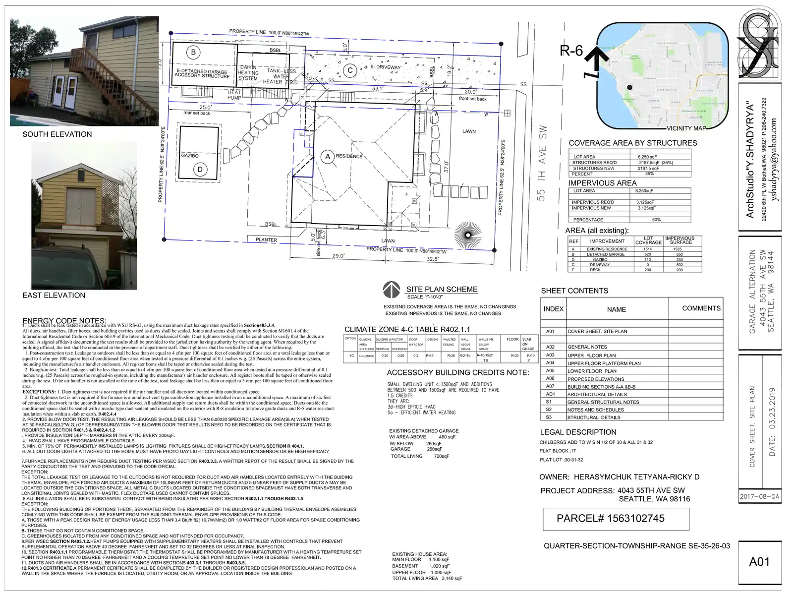 Site plan for 4043 55th Ave SW