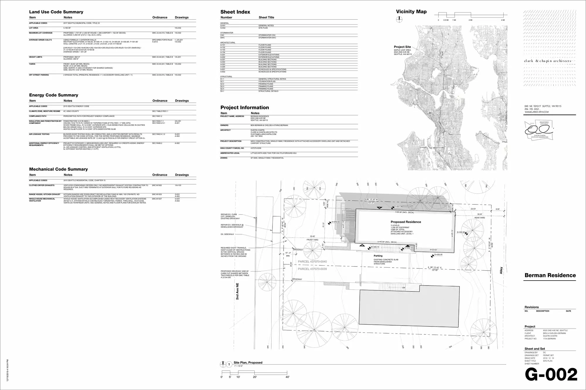 Site plan for 8522 2nd Ave NE