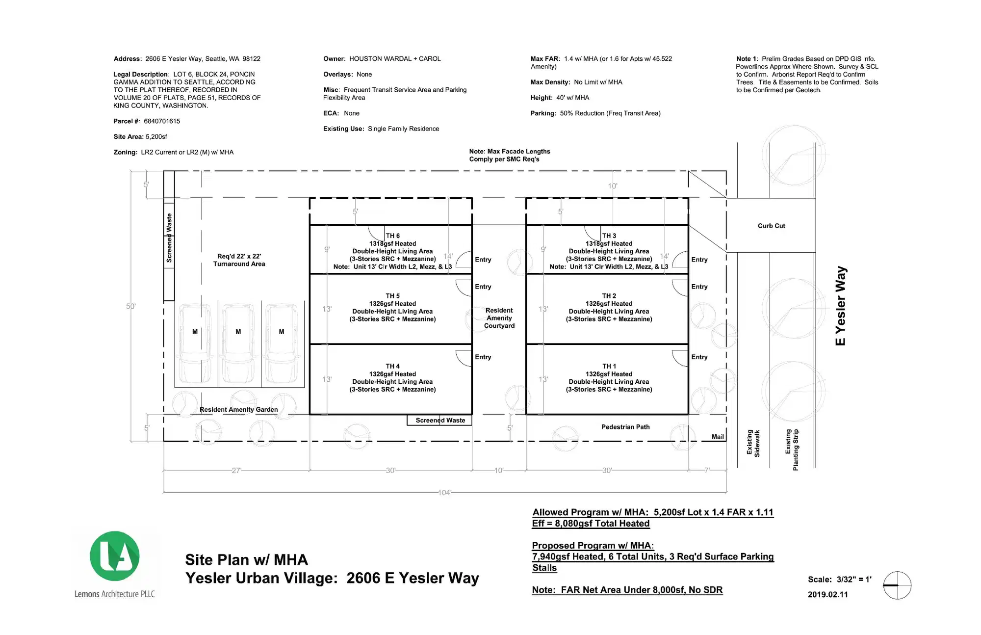 Site plan for 2616 E Yesler Way