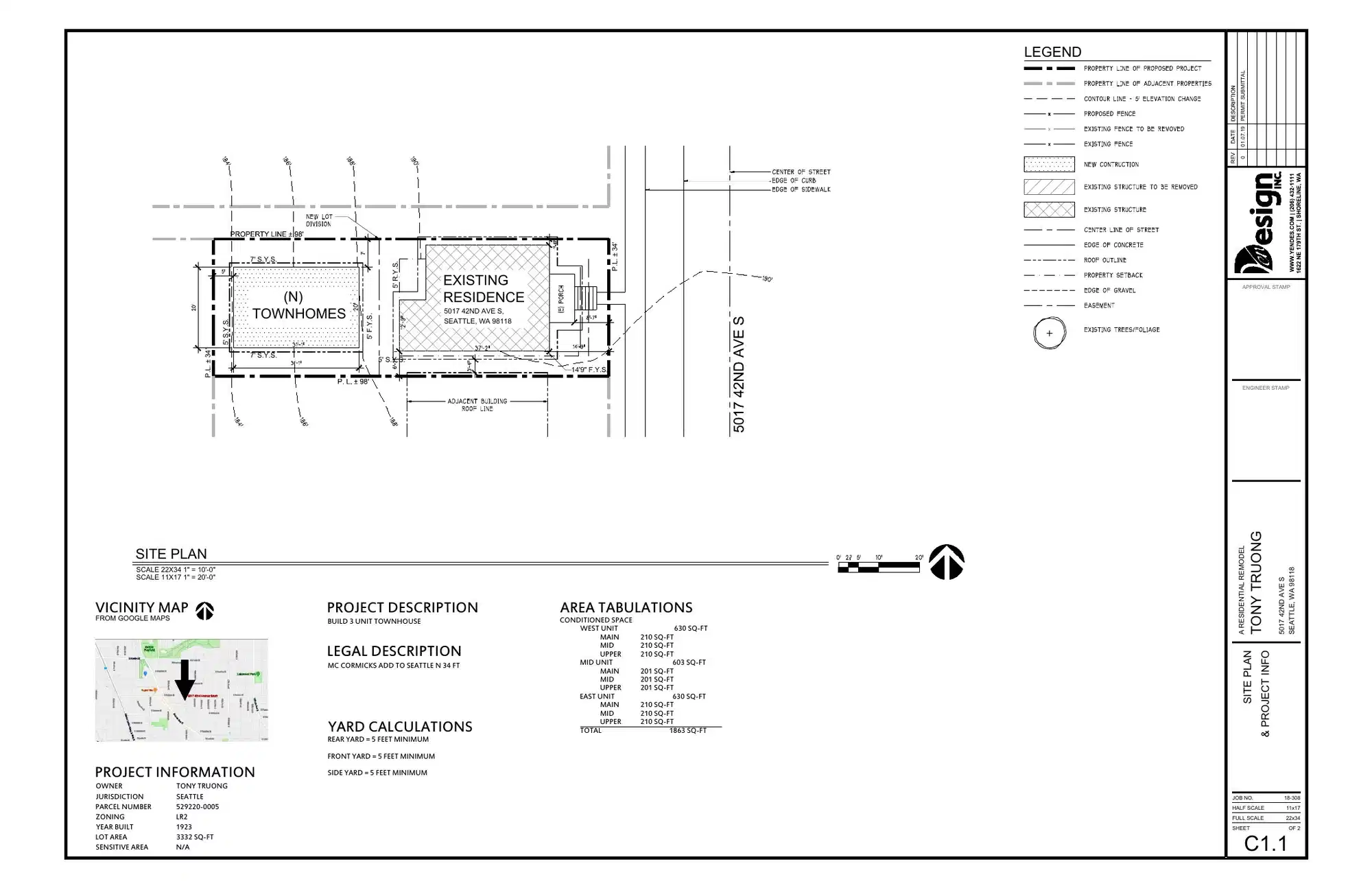 Site plan for 5017 42nd Ave S