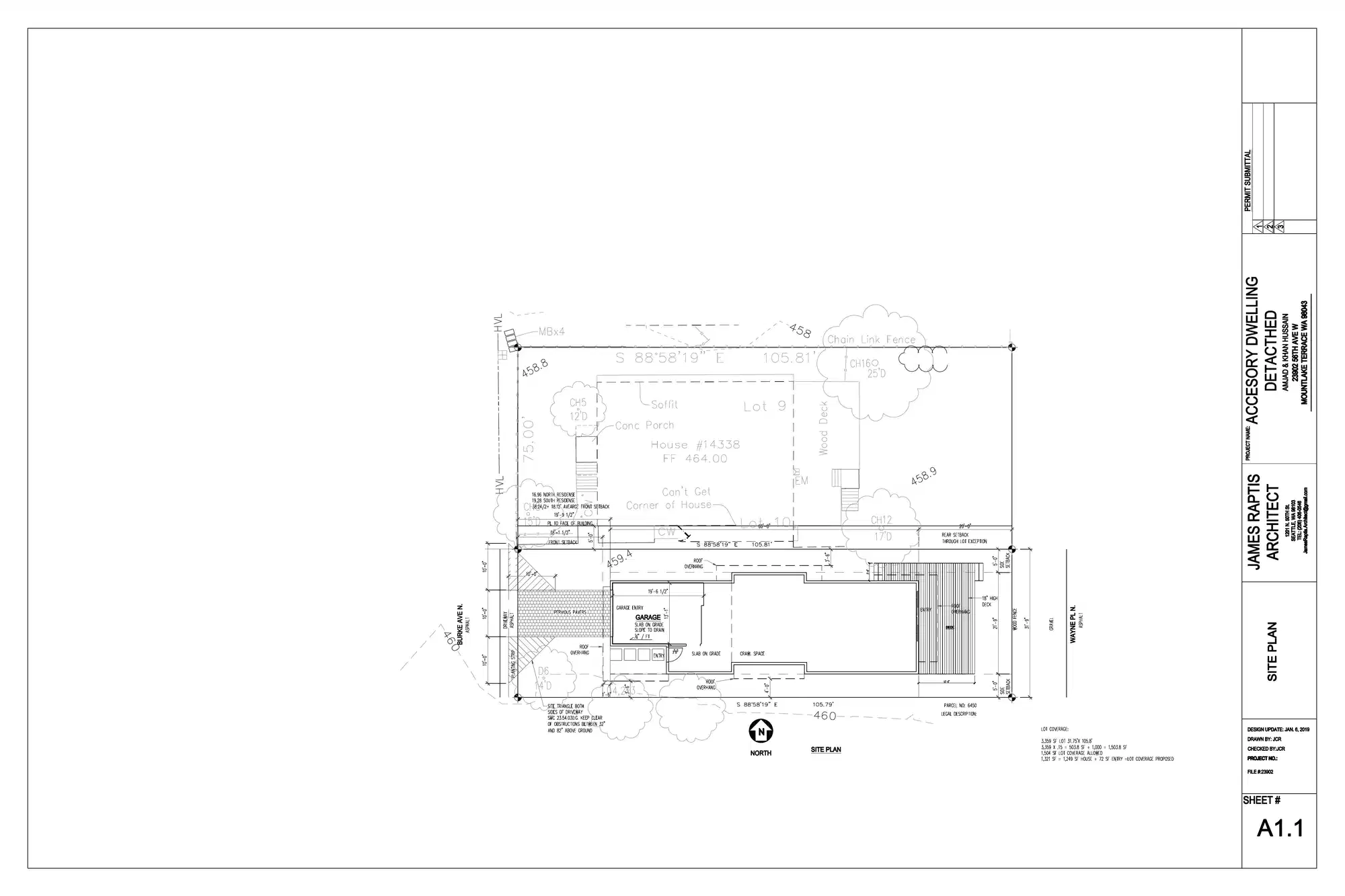 Site plan for 14336 Burke Ave N