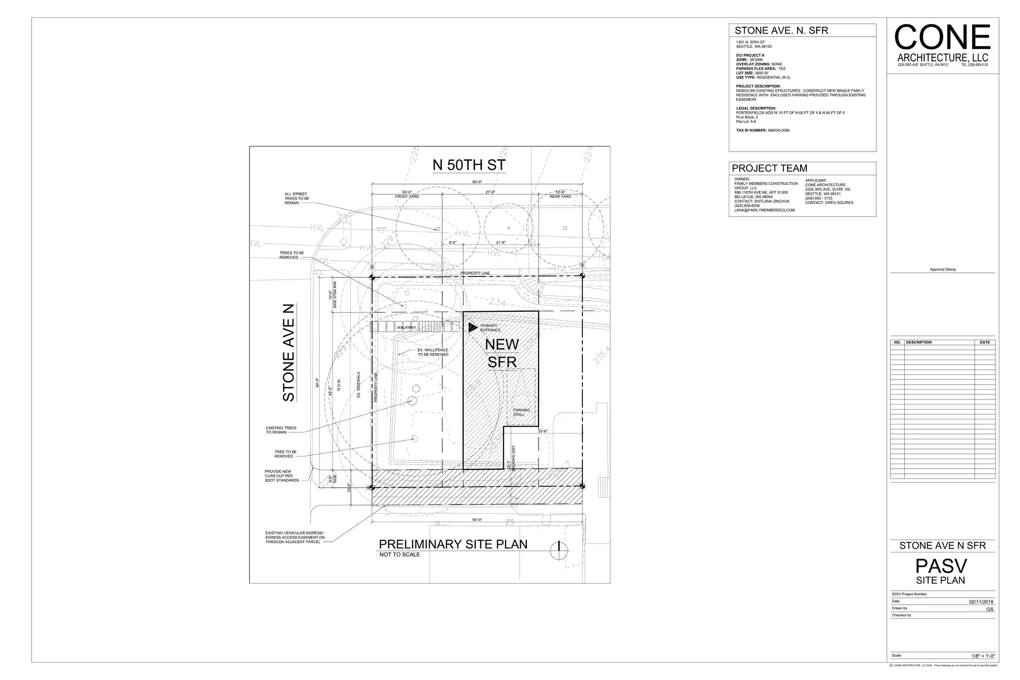 Site plan for 4920 Stone Ave N