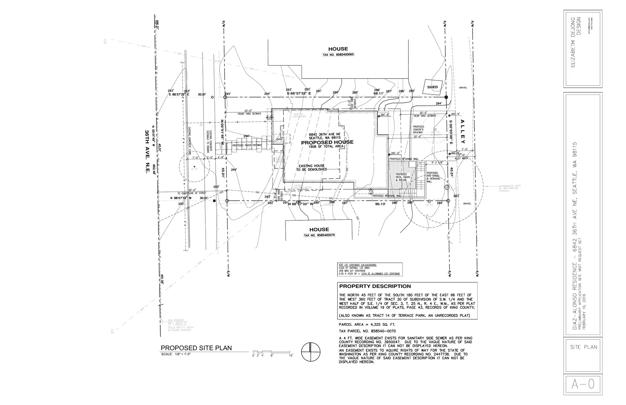 Site plan for 6842 36th Ave NE