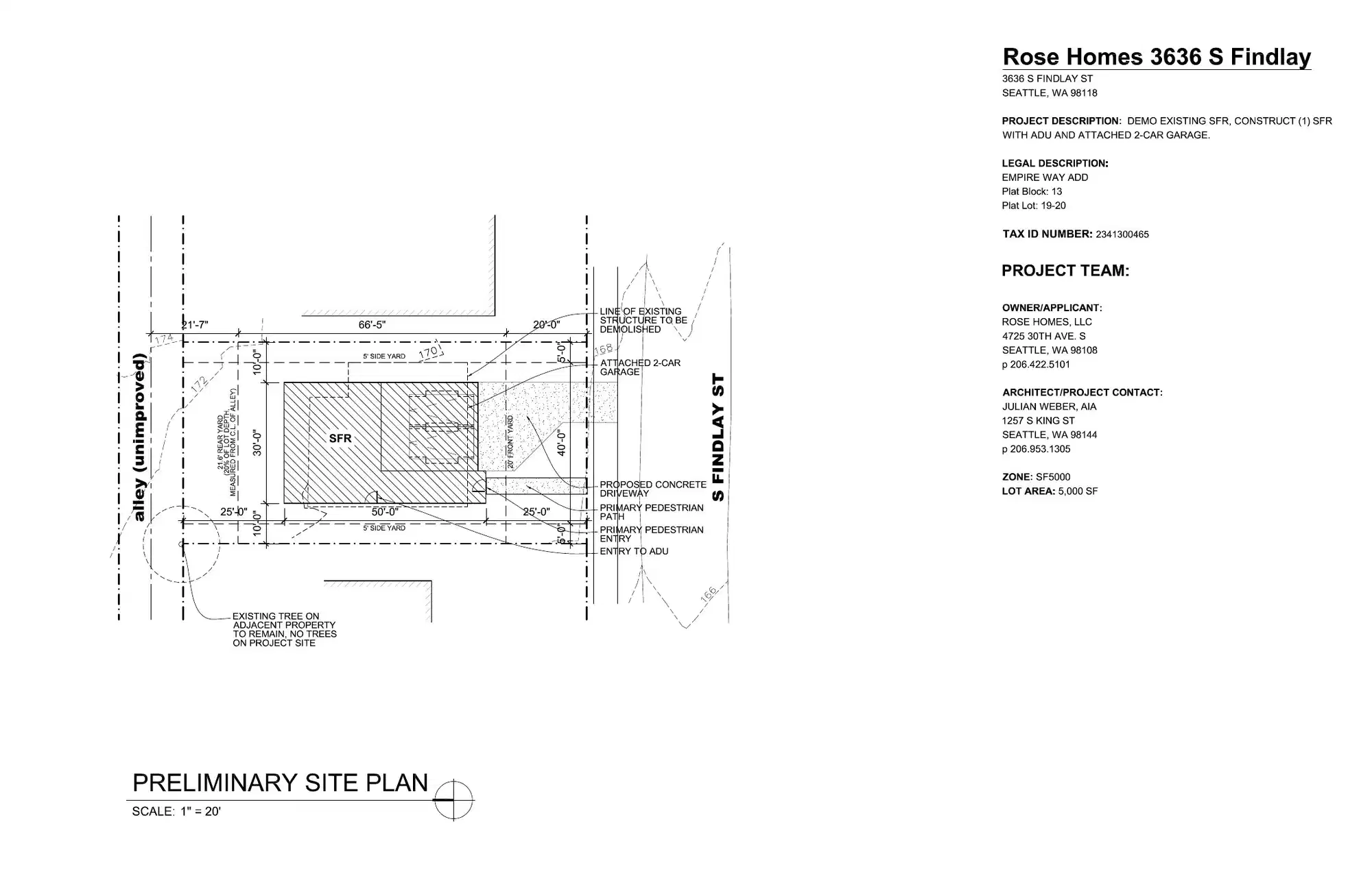 Site plan for 3636 S Findlay St