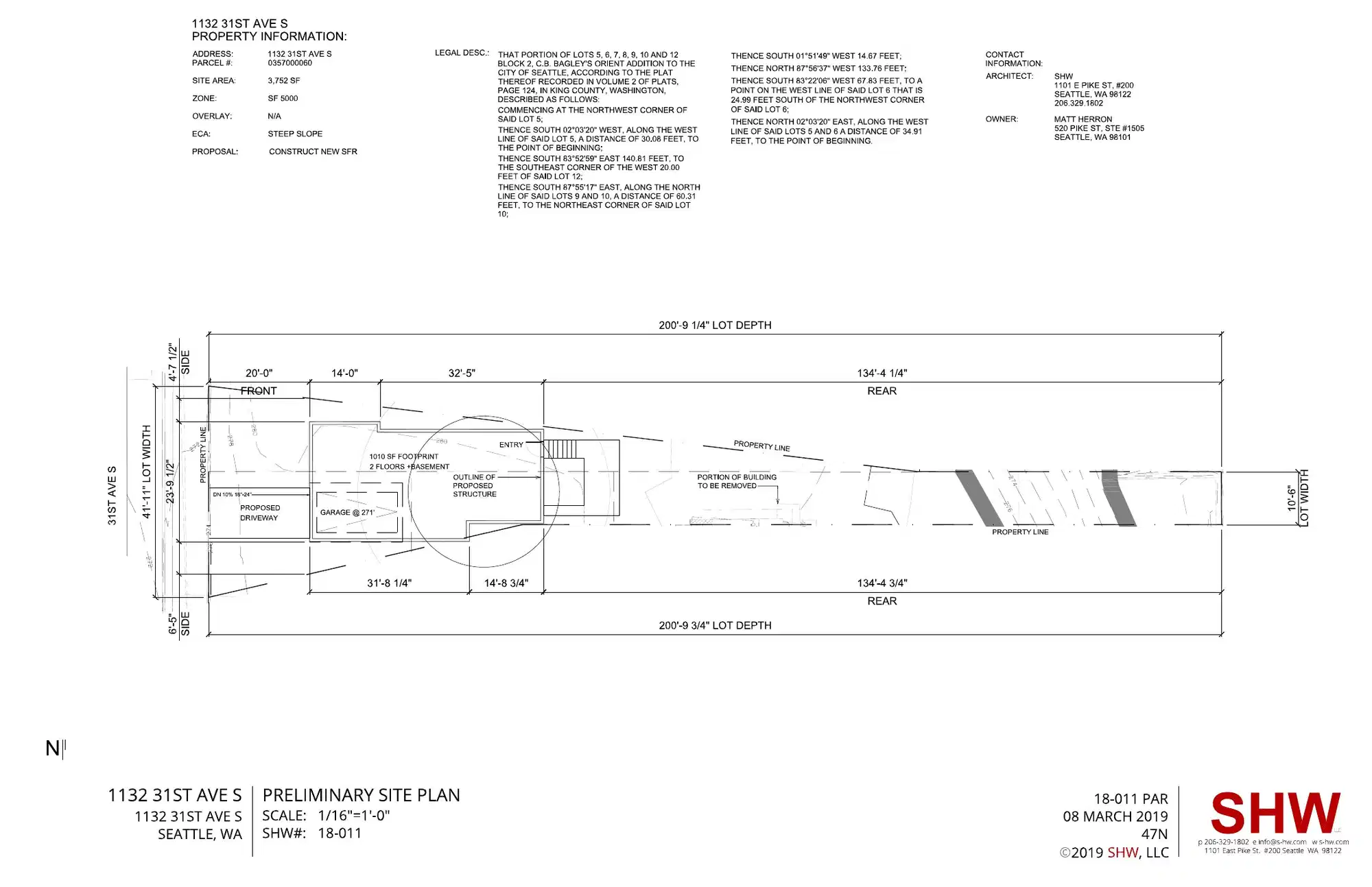 Site plan for 1128 31st Ave S