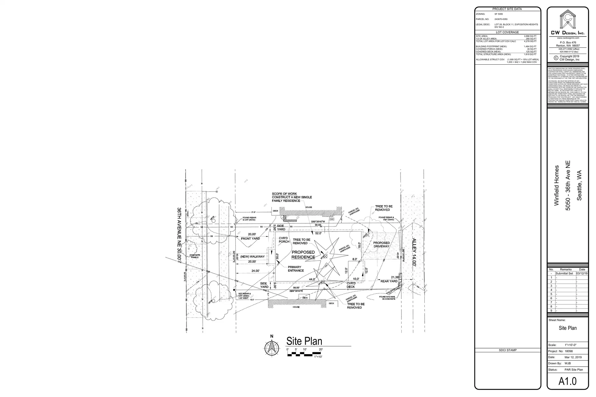 Site plan for 5048 36th Ave NE