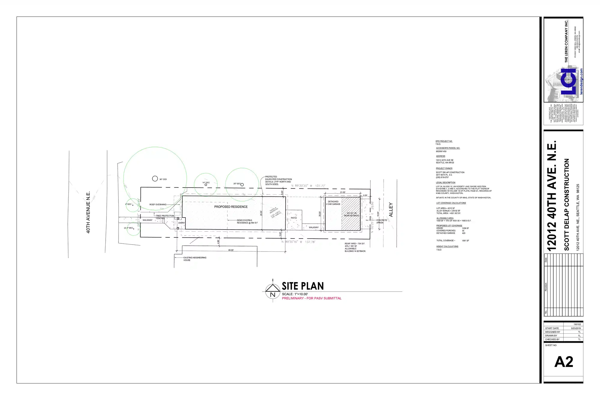 Site plan for 12012 40th Ave NE