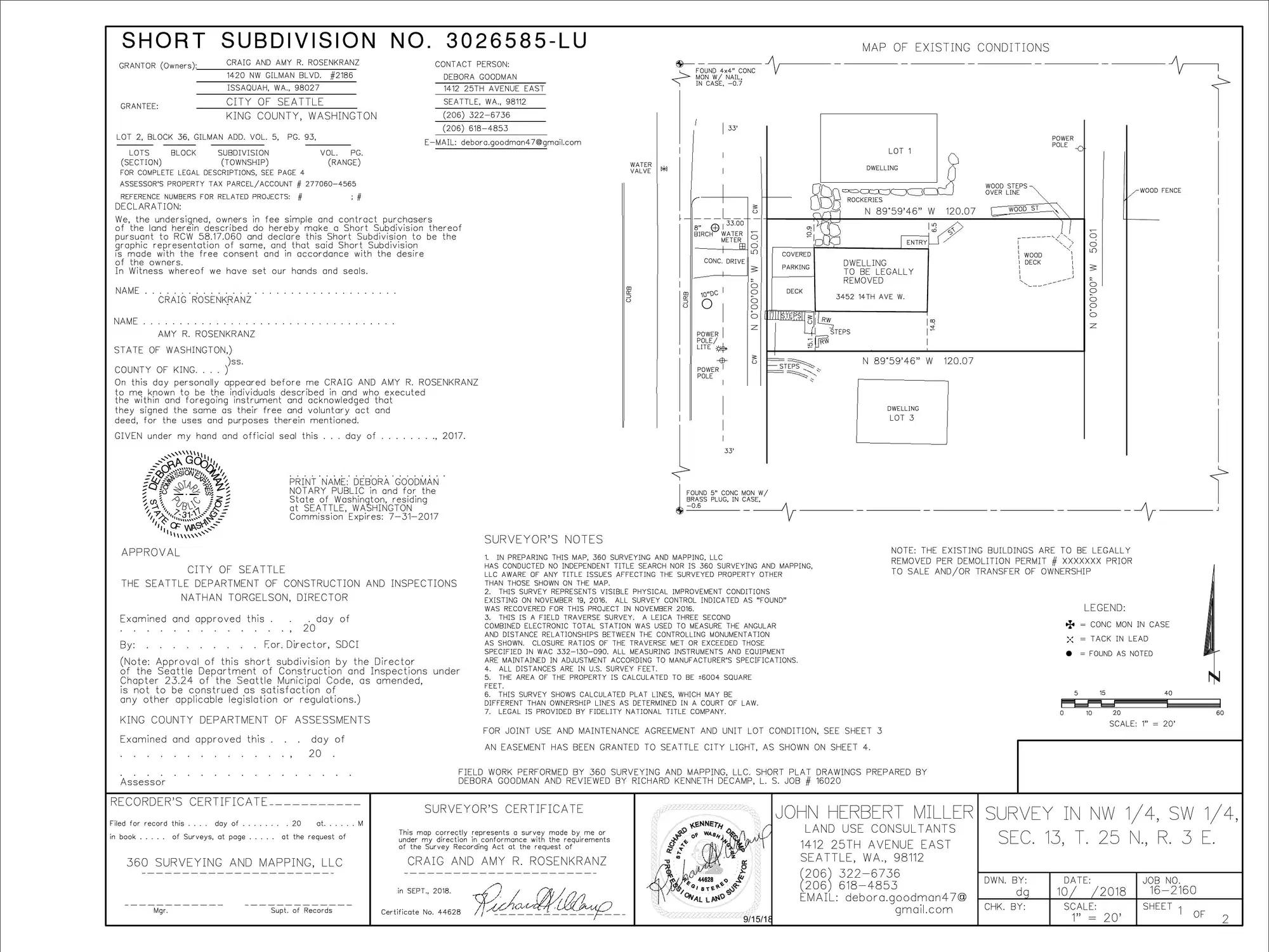 Site plan for 3450 14th Ave W