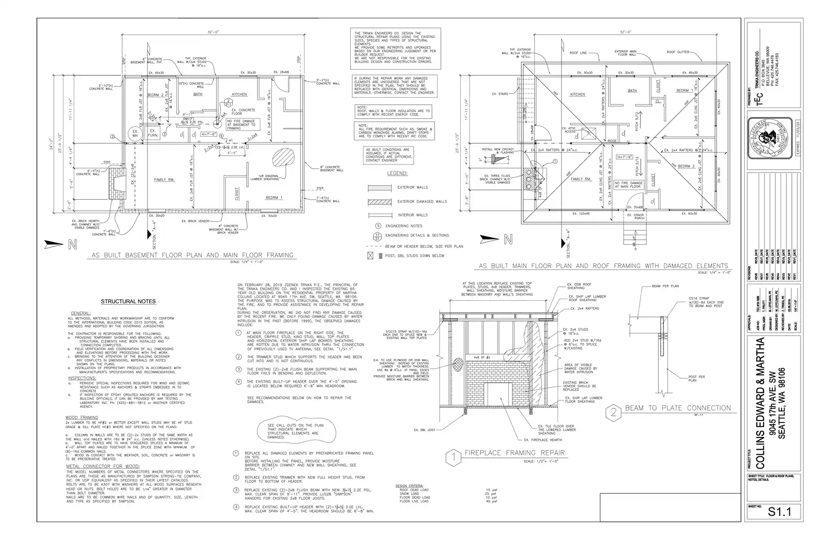 Site plan for 9045 17th Ave SW