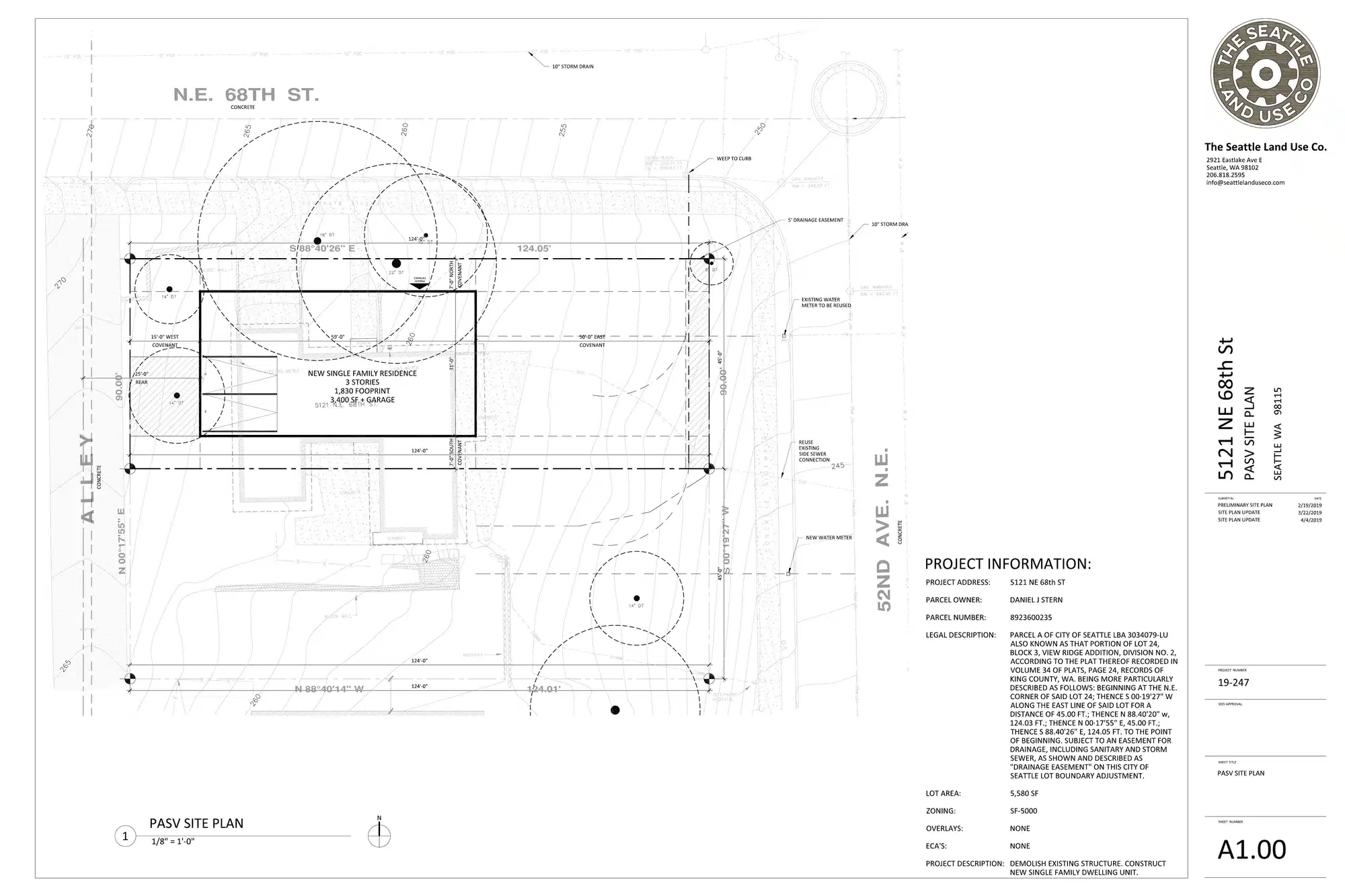 Site plan for 5121 NE 68th St
