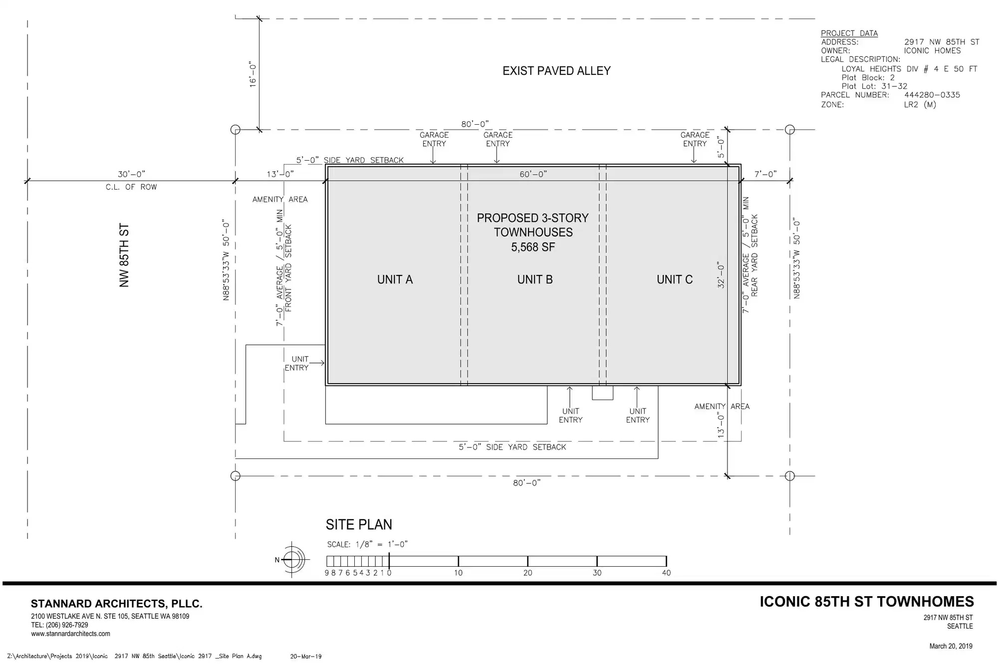 Site plan for 2917 NW 85th St