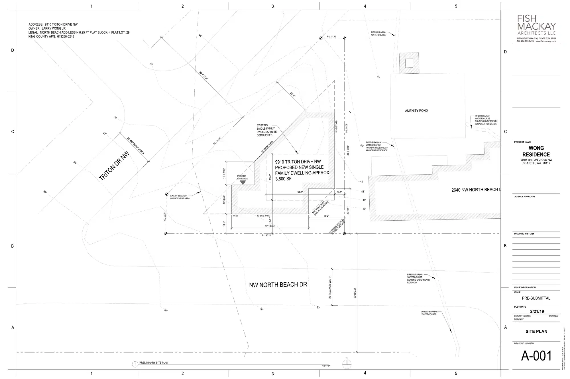 Site plan for 9910 Triton Dr NW