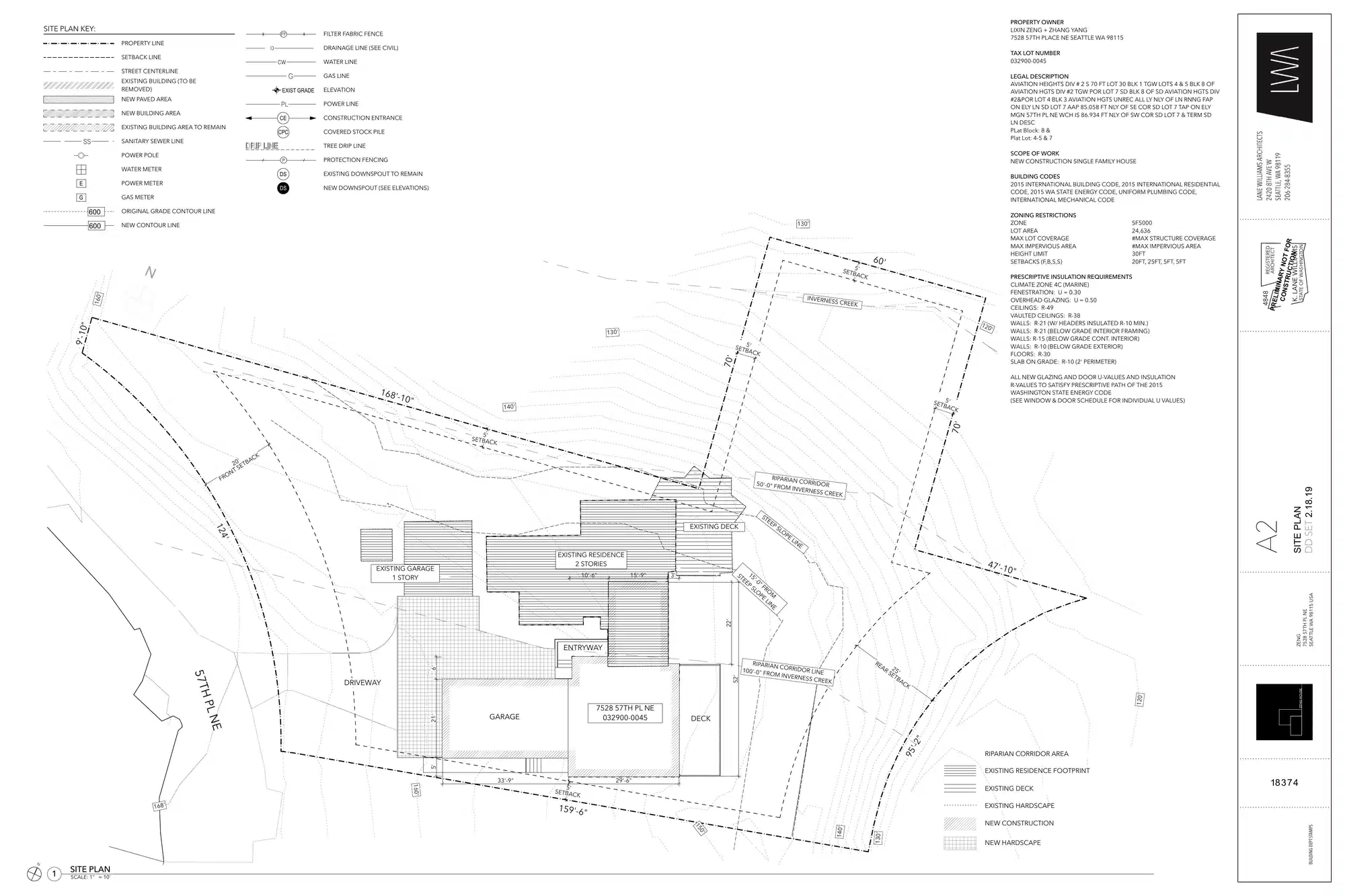 Site plan for 7528 57th Pl NE