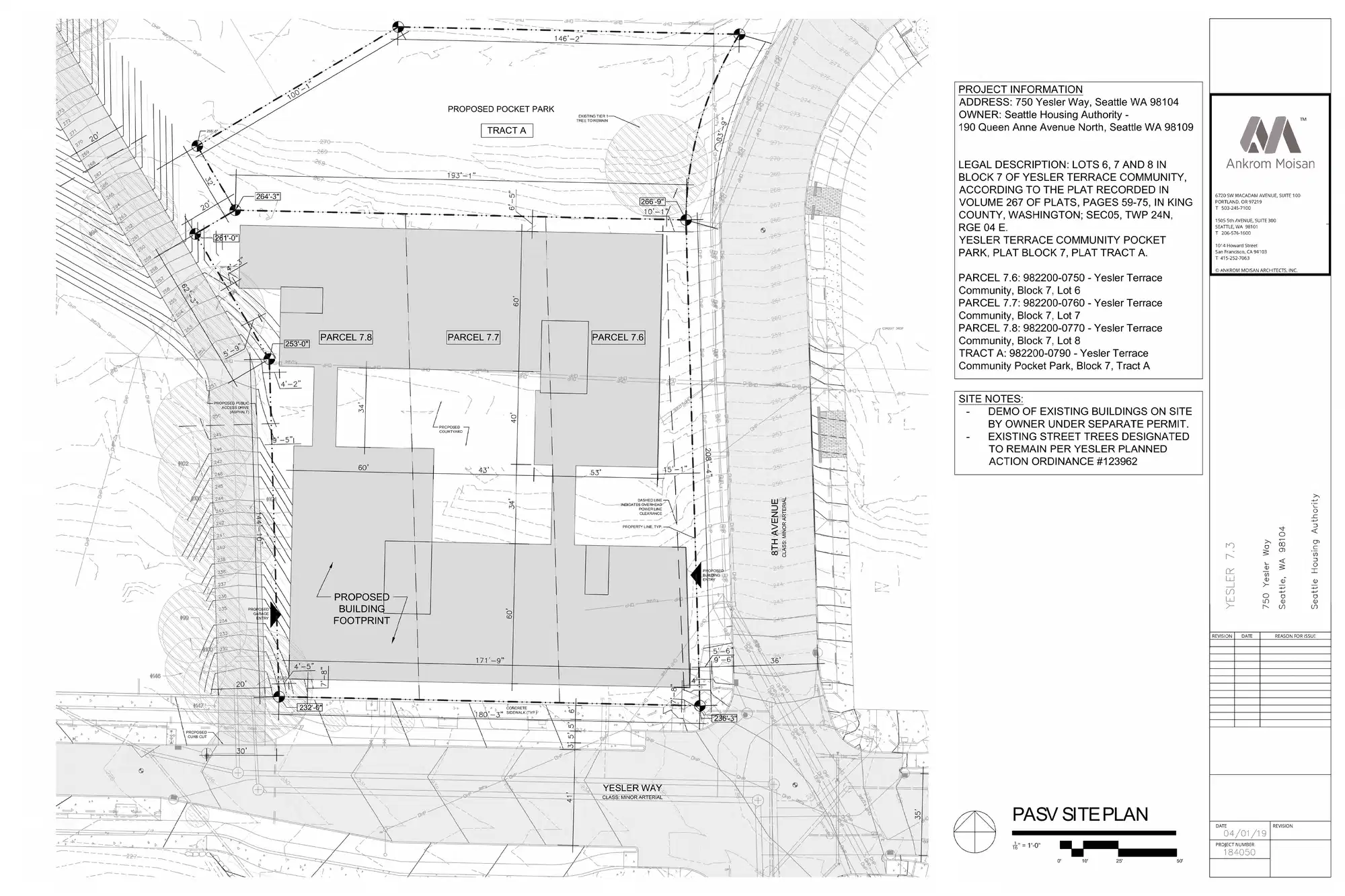 Site plan for 101 8th Ave