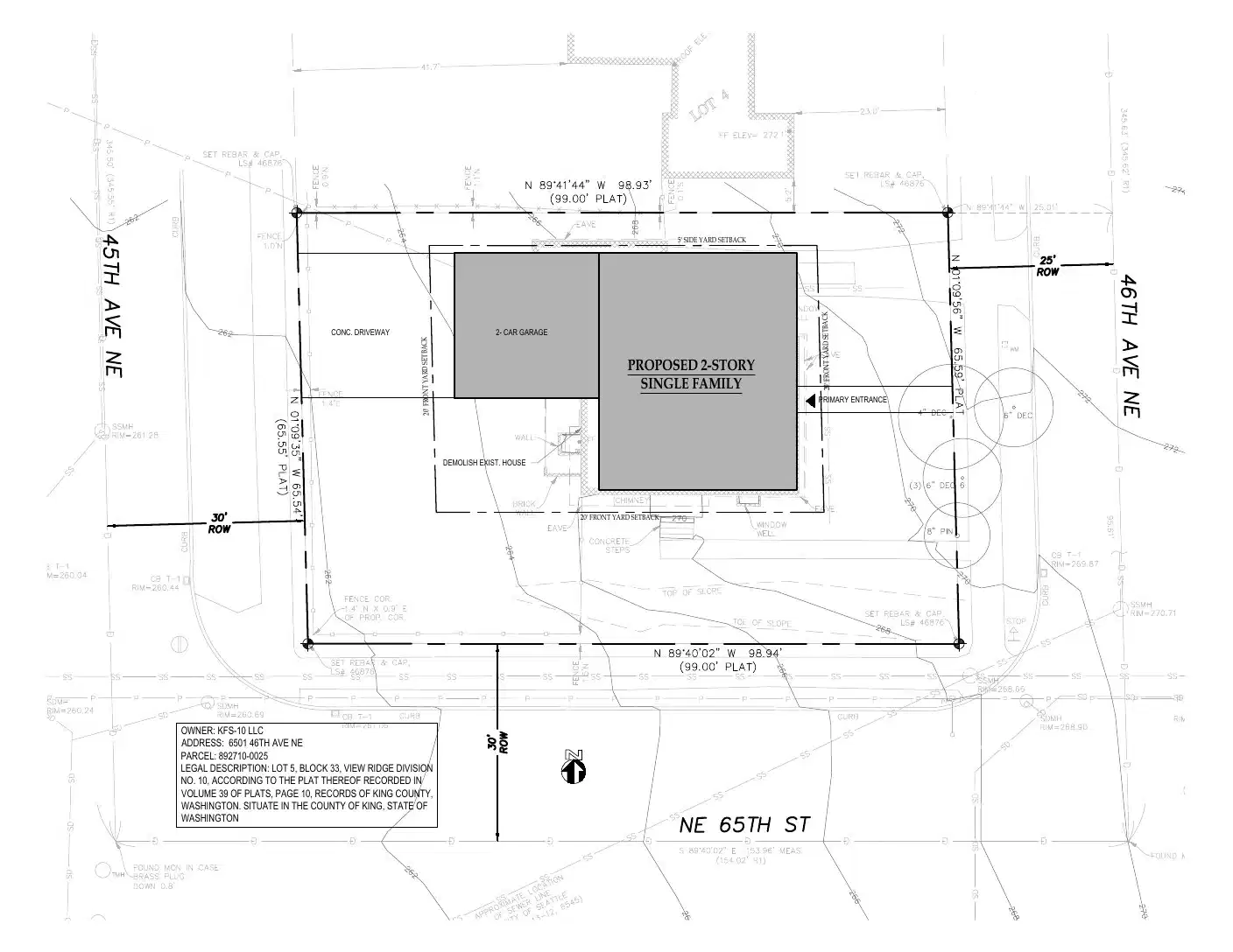 Site plan for 4500 NE 65th St