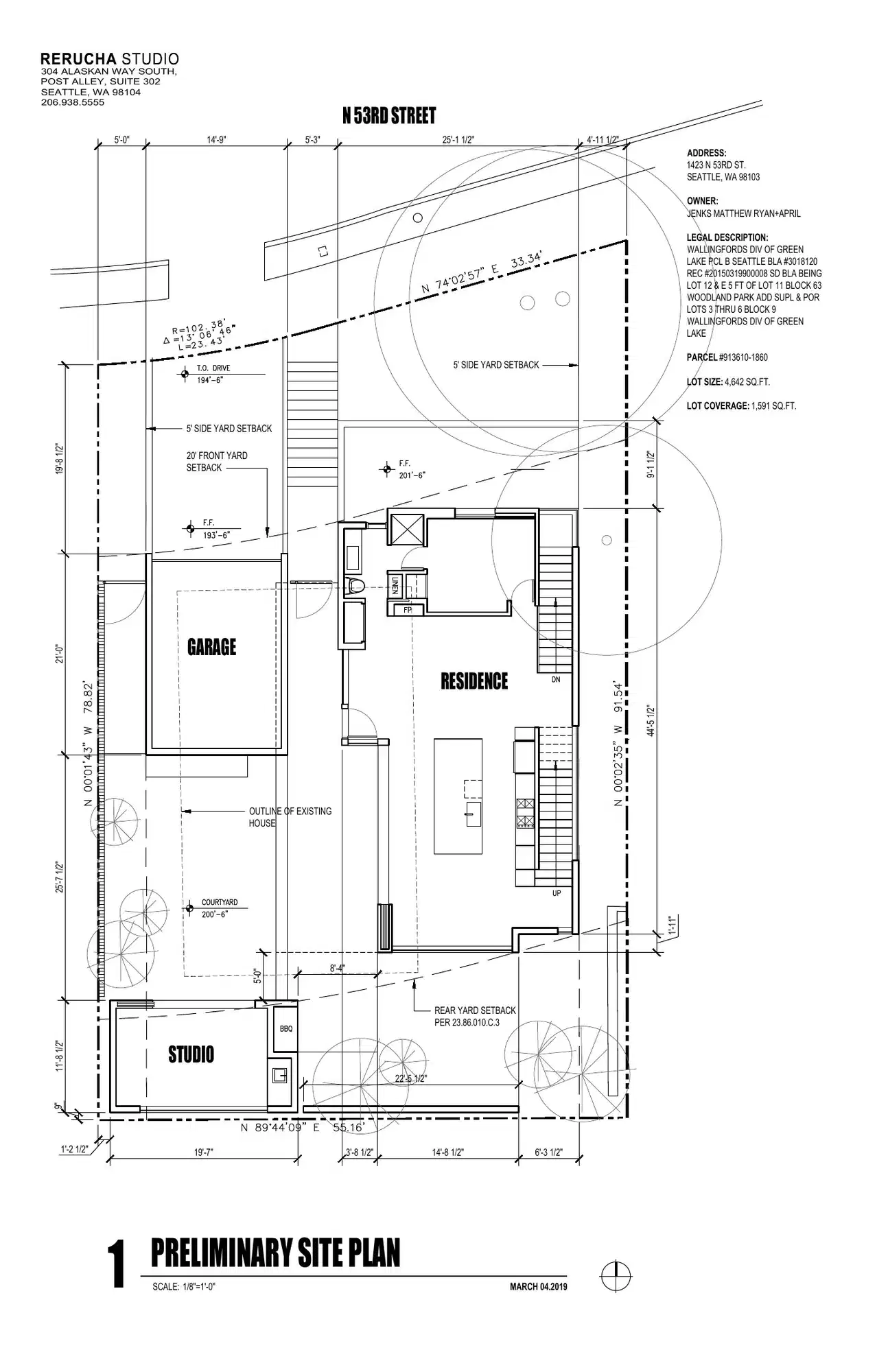 Site plan for 1423 N 53rd St