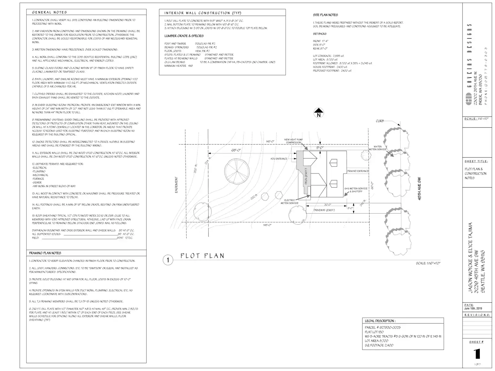Site plan for 3239 45th Ave SW