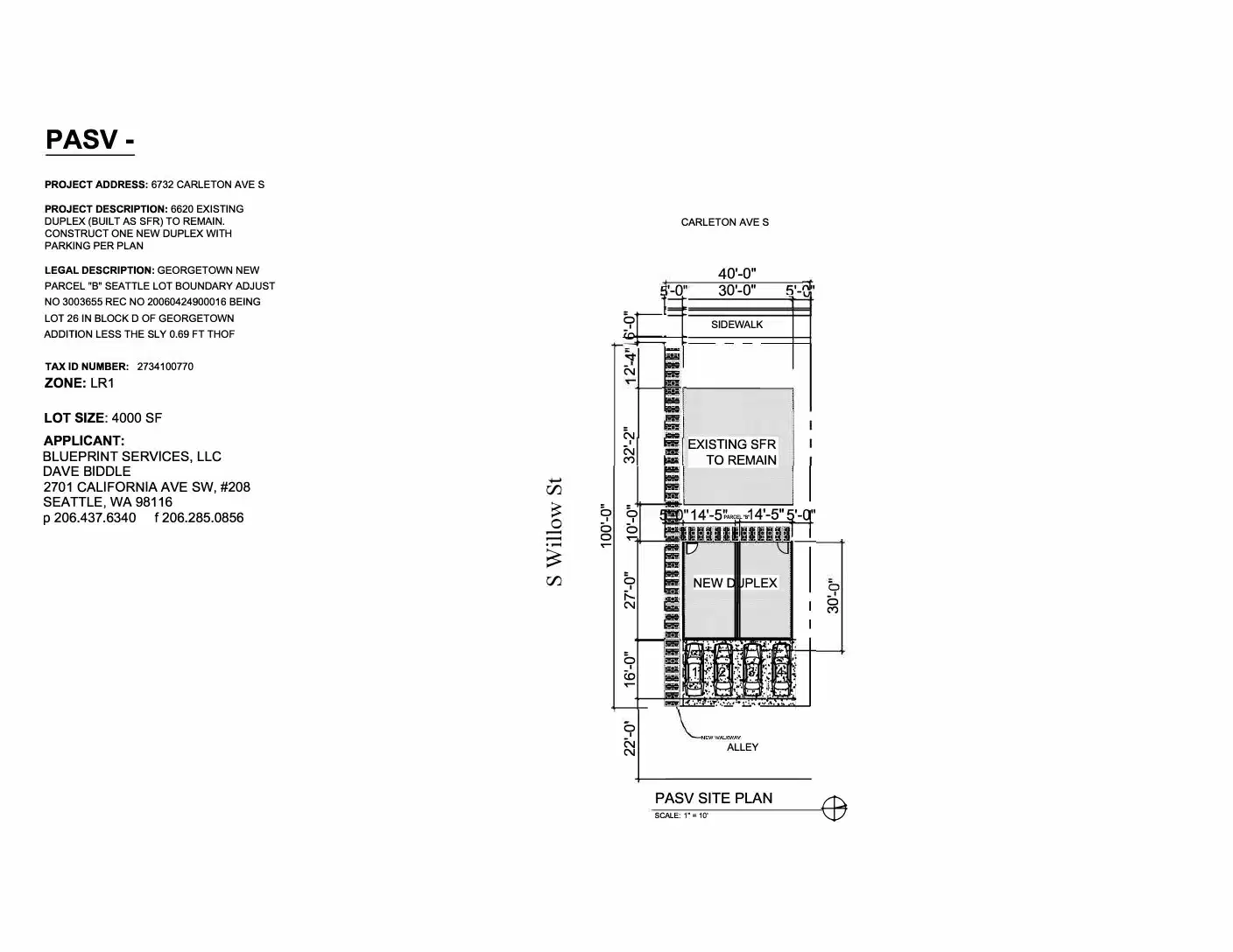 Site plan for 6736 Carleton Ave S