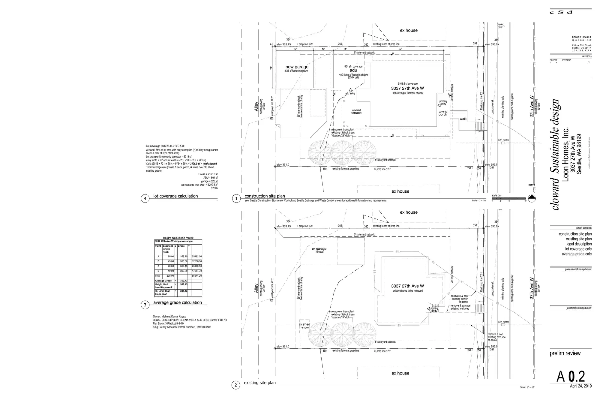 Site plan for 3037 27th Ave W