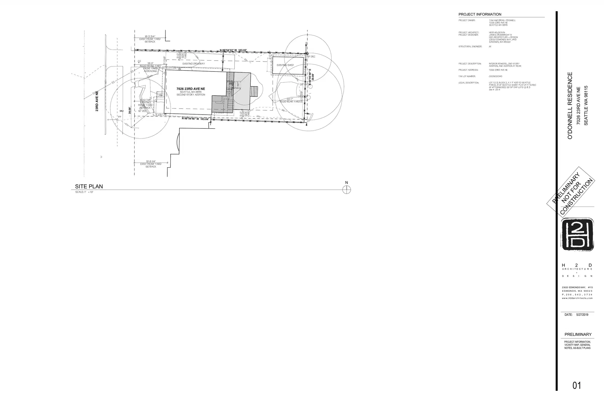 Site plan for 7026 23rd Ave NE