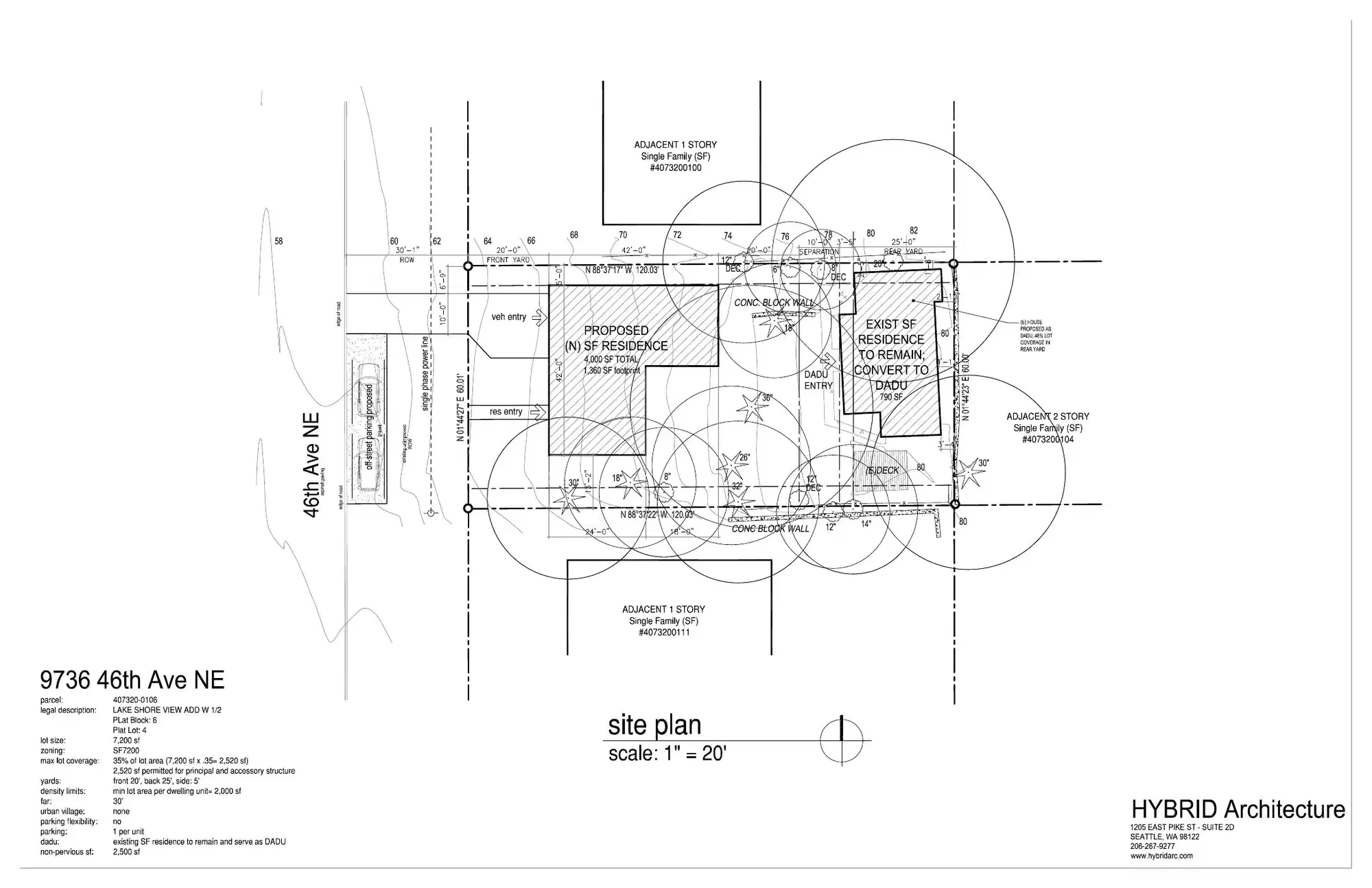 Site plan for 9736 46th Ave NE