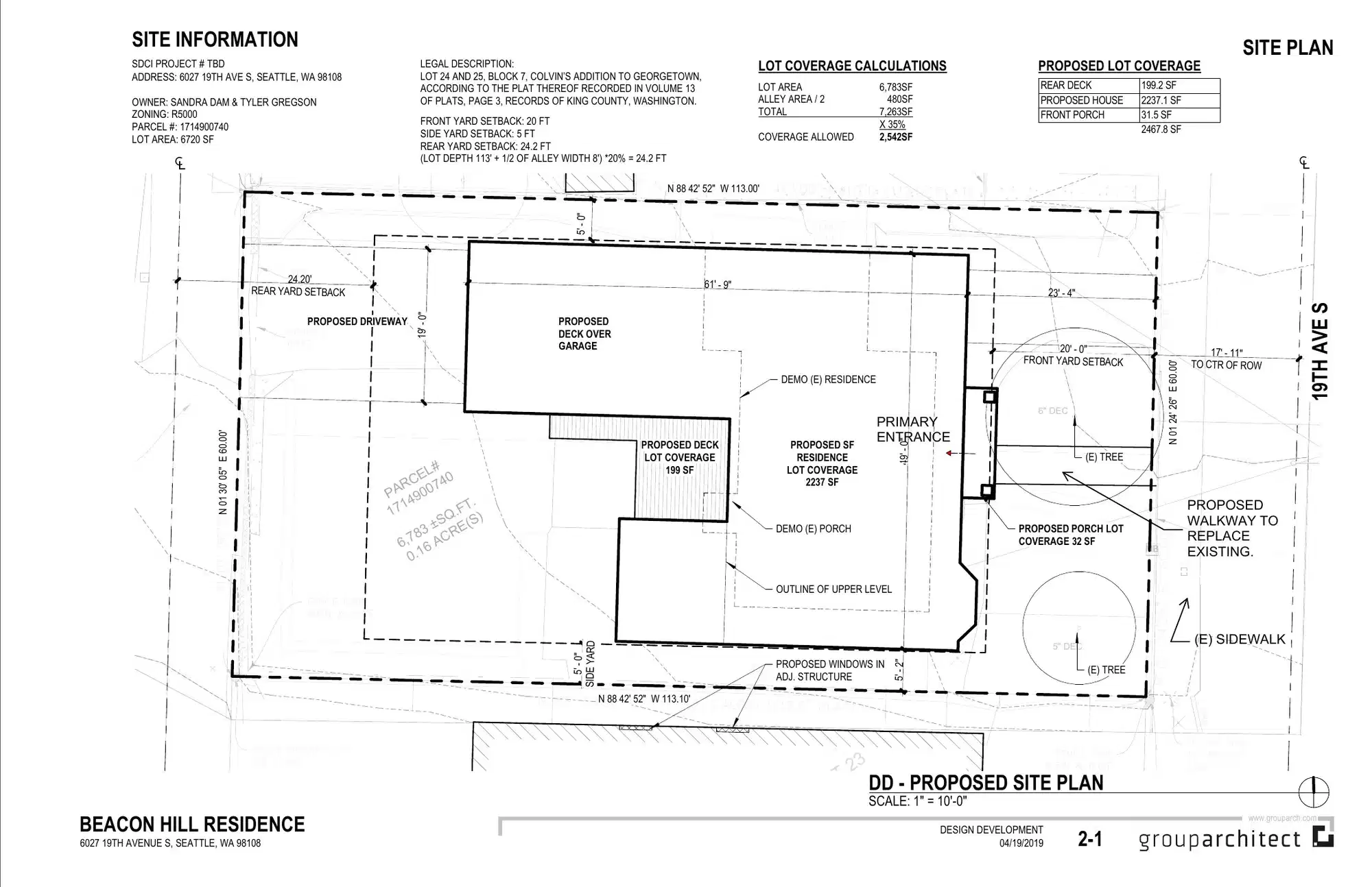 Site plan for 6027 19th Ave S