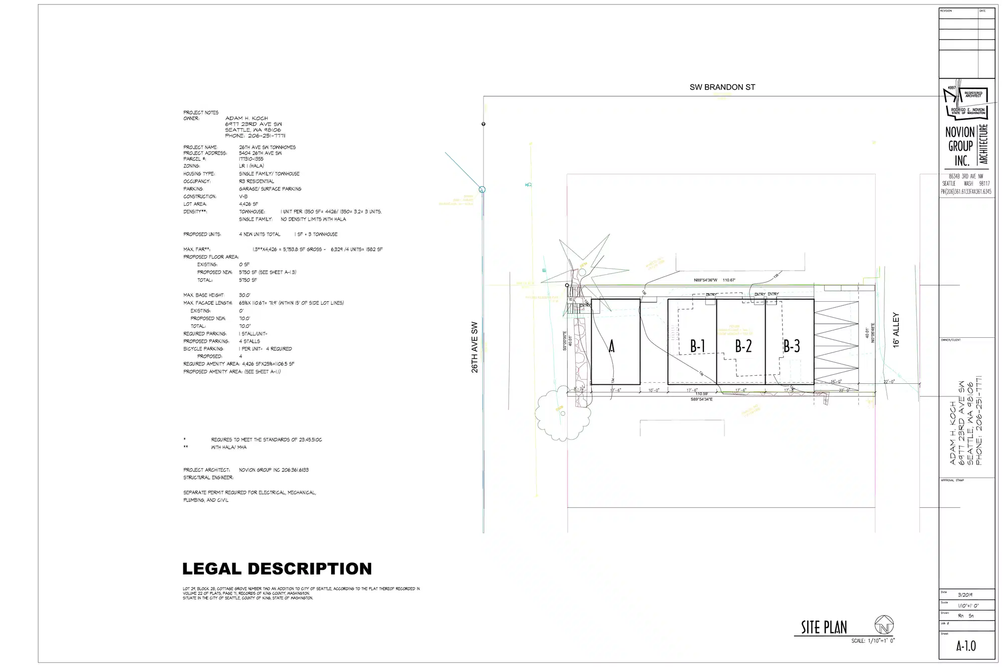 Site plan for 5404 26th Ave SW