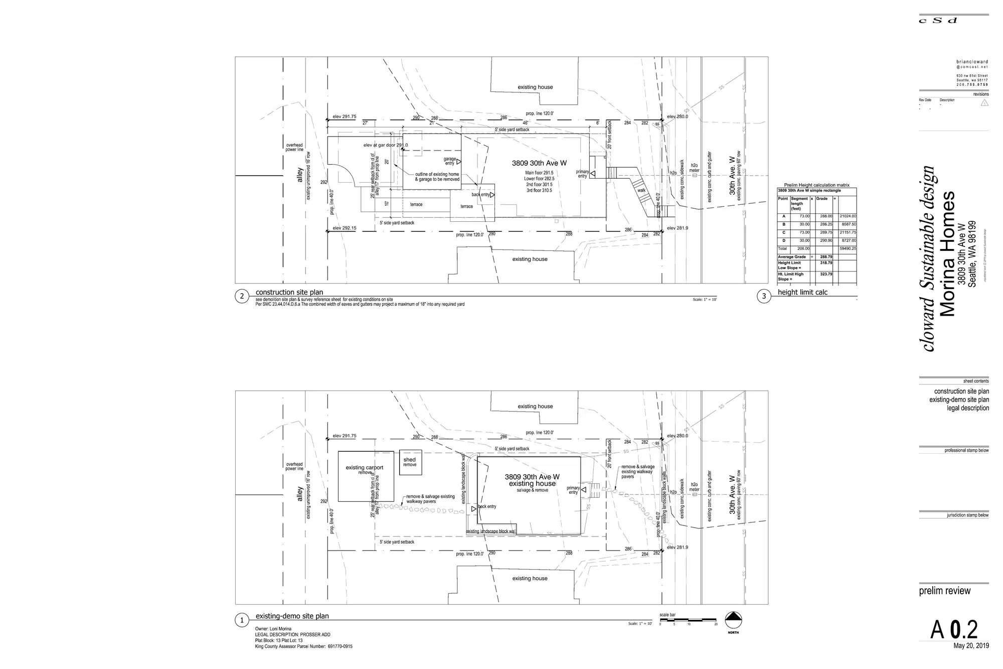 Site plan for 3809 30th Ave W