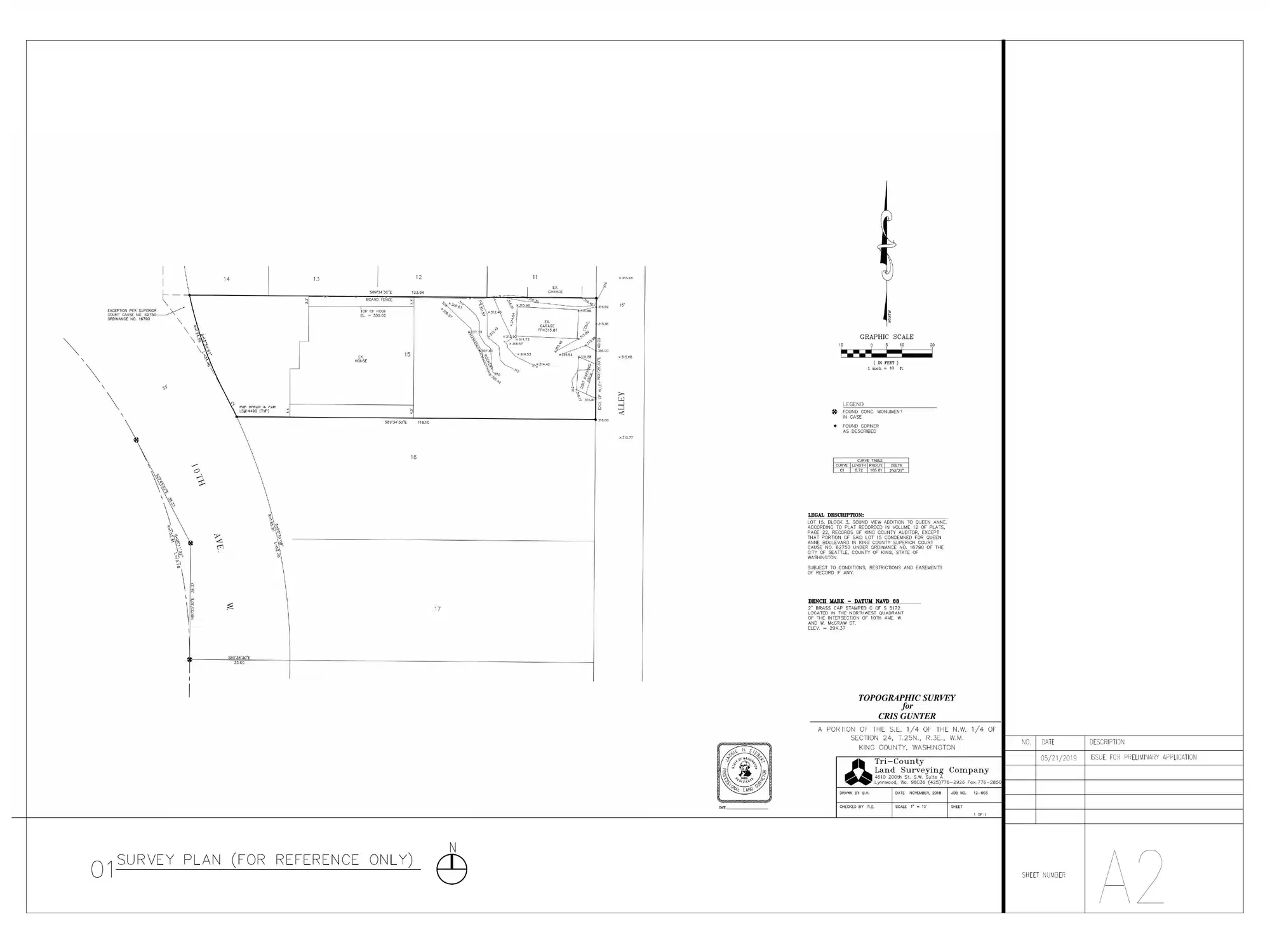Site plan for 2576 10th Ave W